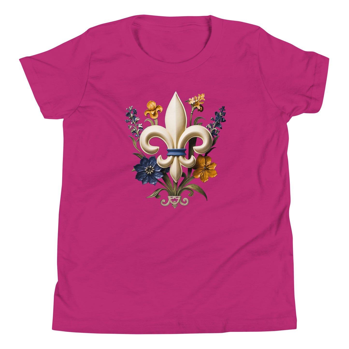 T-shirt québécois "fleurdelisé" pour jeune - rose