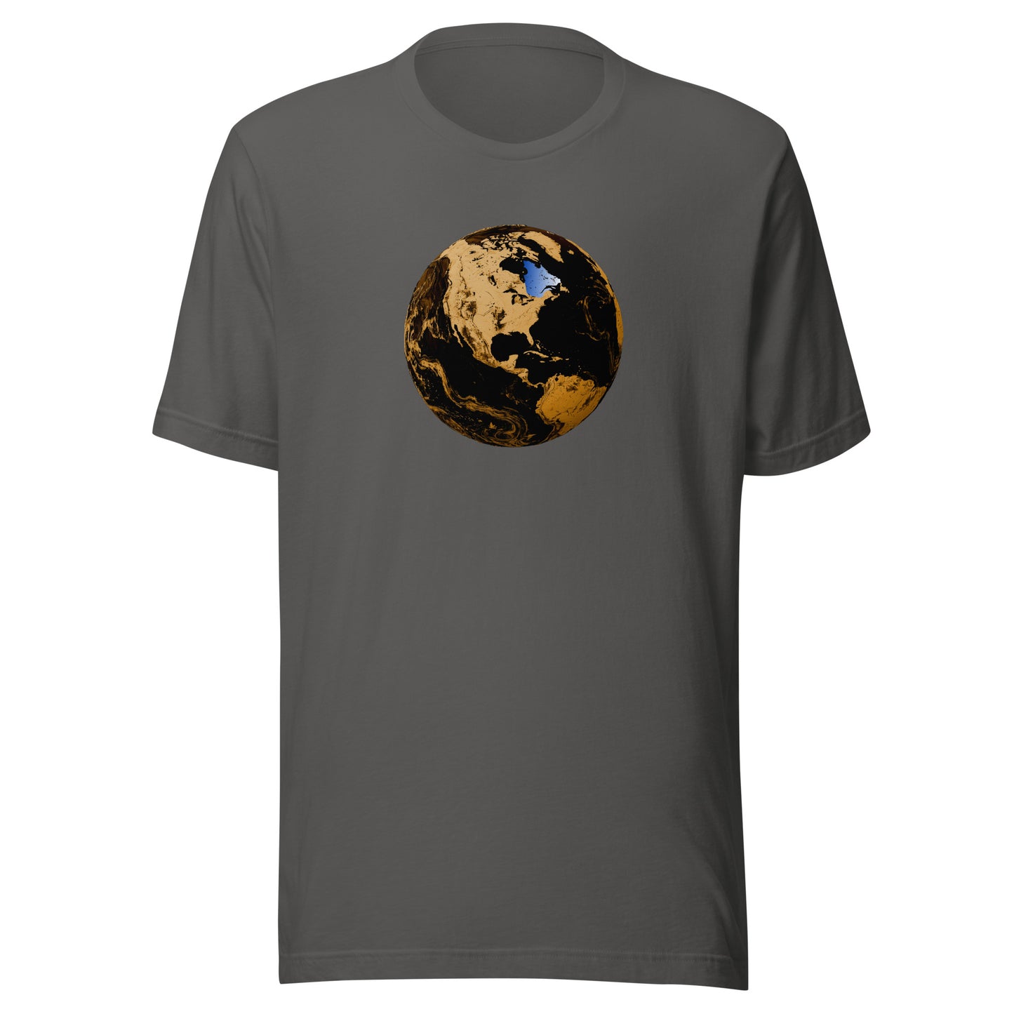 T-shirt québécois "Globe" unisexe adulte - gris