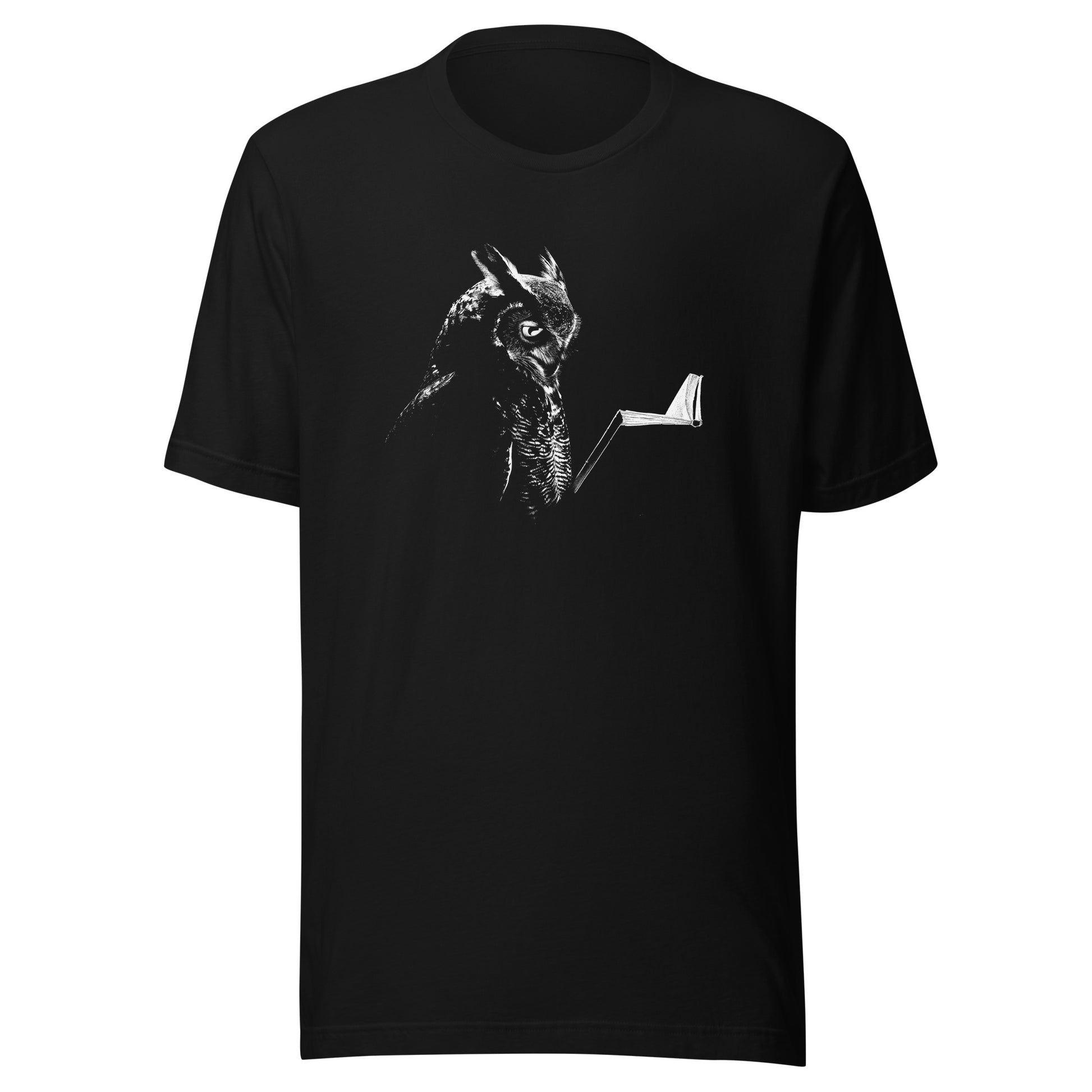 T-shirt québécois "Hibou intello" unisexe adulte - noir