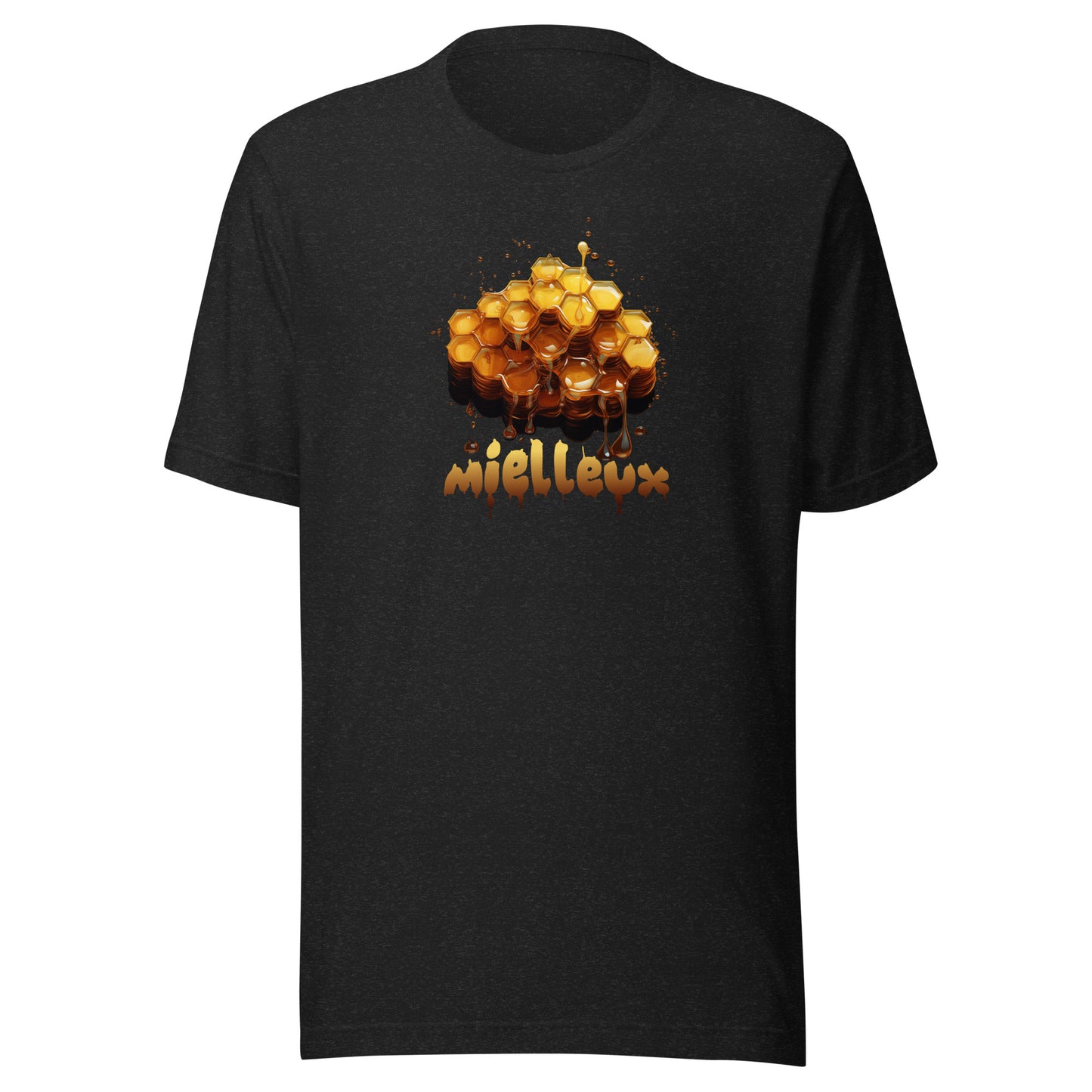 T-shirt québécois "Mielleux" unisexe adulte - noir chine