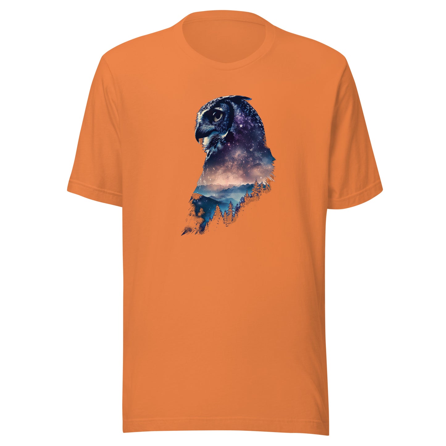 T-shirt québécois "hibou nocturne" unisexe adulte - orange