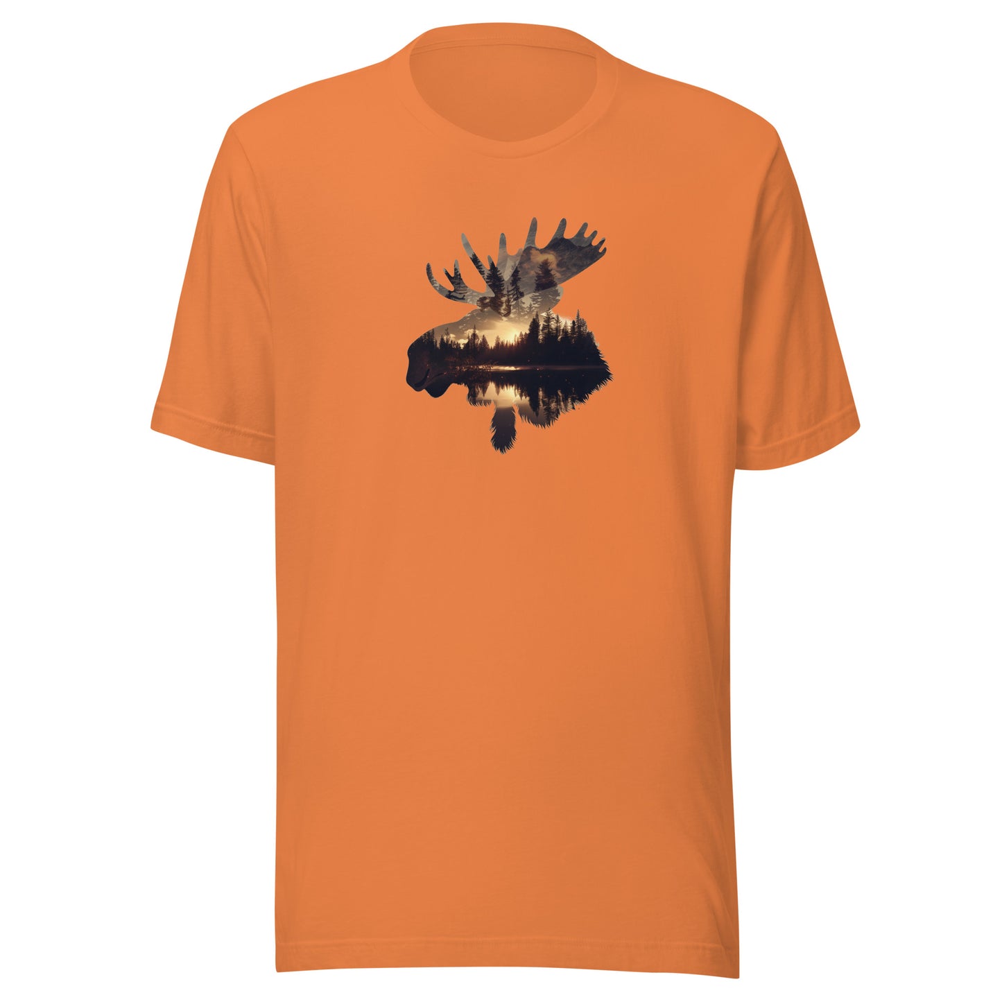 T-shirt québécois "Orignal double exposition" unisexe adulte - orange