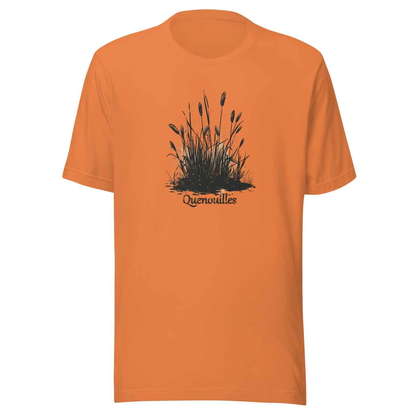 T-shirt québécois "Quenouilles" unisexe adulte - orange