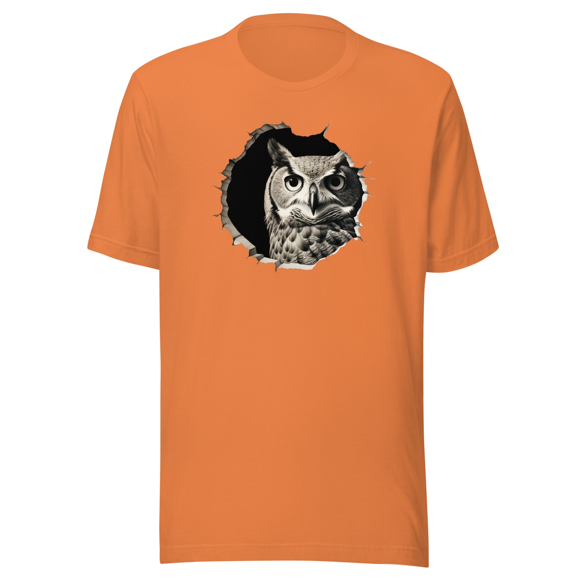 T-shirt québécois "Hibou" unisexe adulte - orange