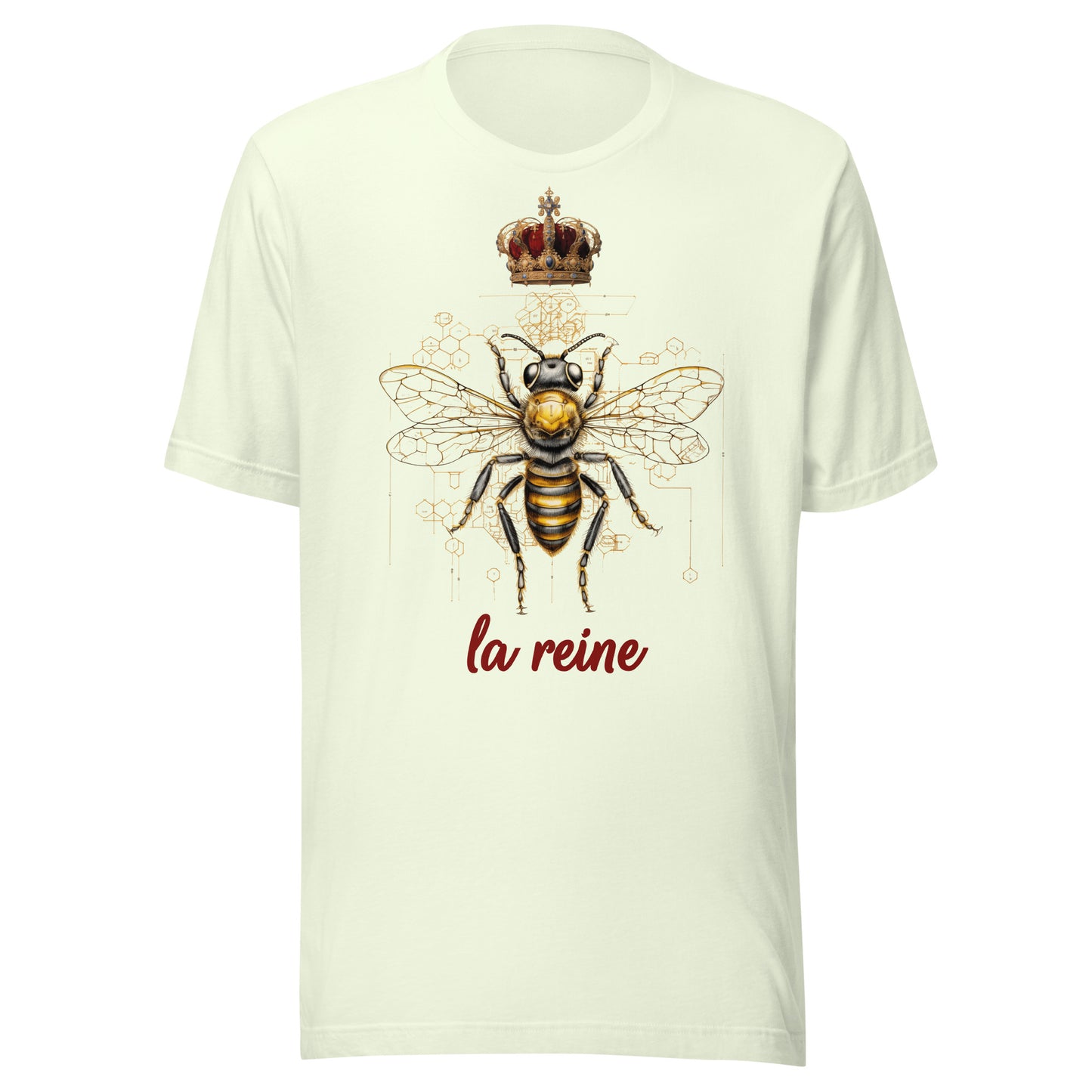 T-shirt québécois "La Reine" unisexe adulte - citron