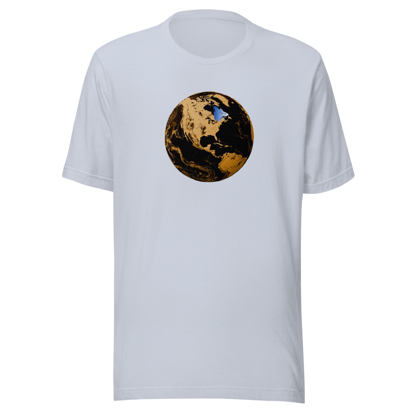 T-shirt québécois "Globe" unisexe adulte - bleu