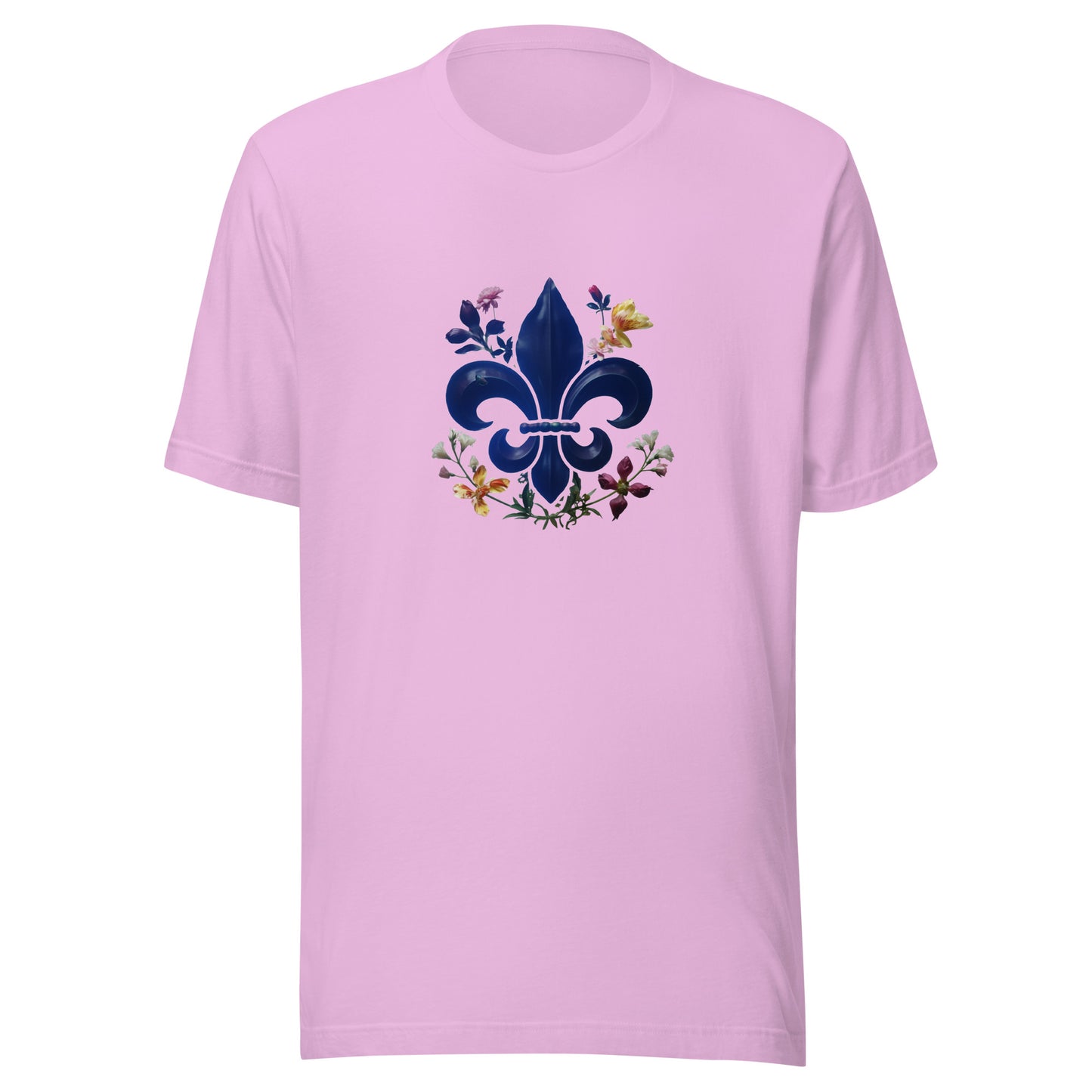 T-shirt québécois "Fleur-de-lys" unisexe adulte - rose