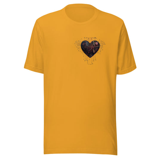 T-shirt québécois "Coeur" unisexe adulte - jaune