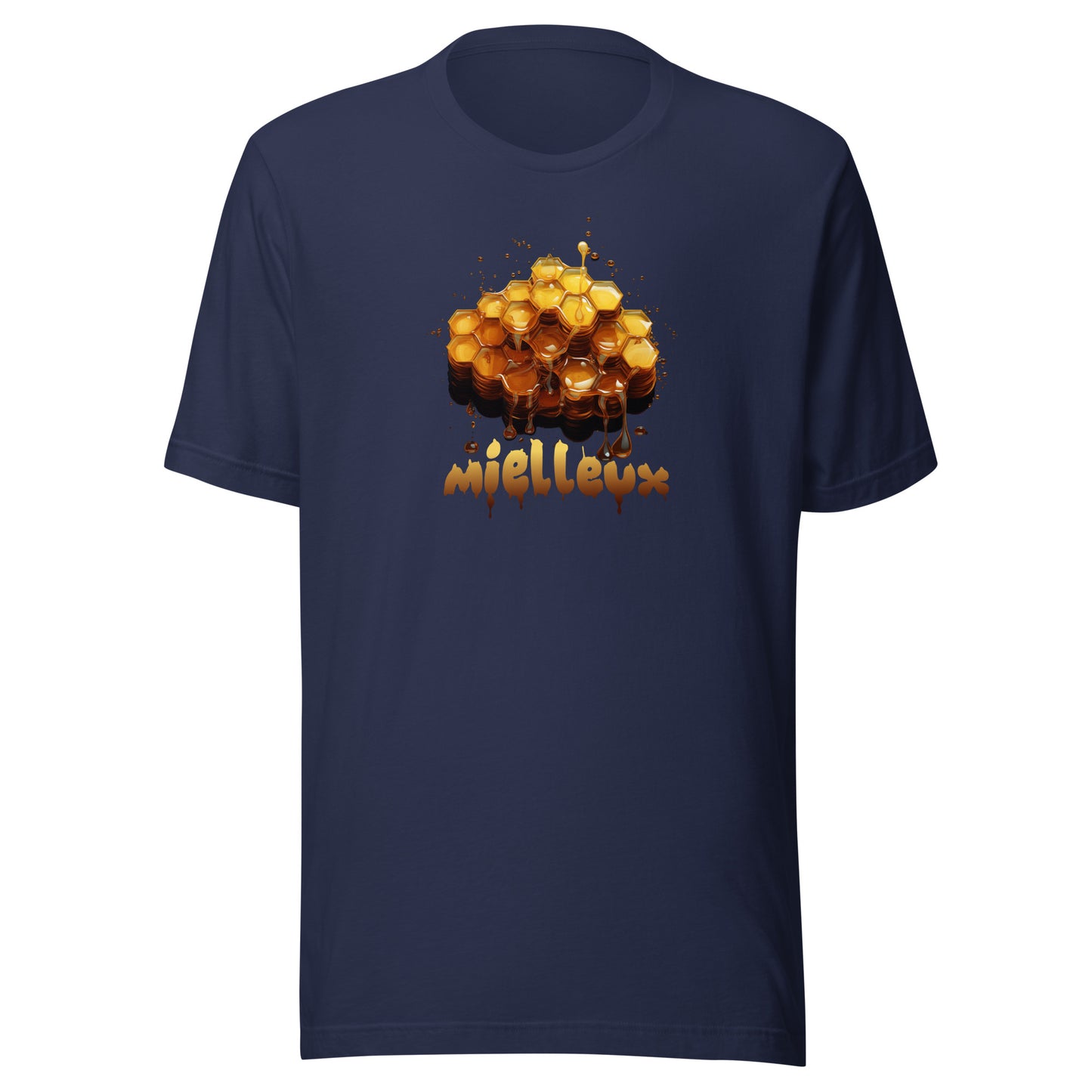 T-shirt québécois "Mielleux" unisexe adulte - bleu marine