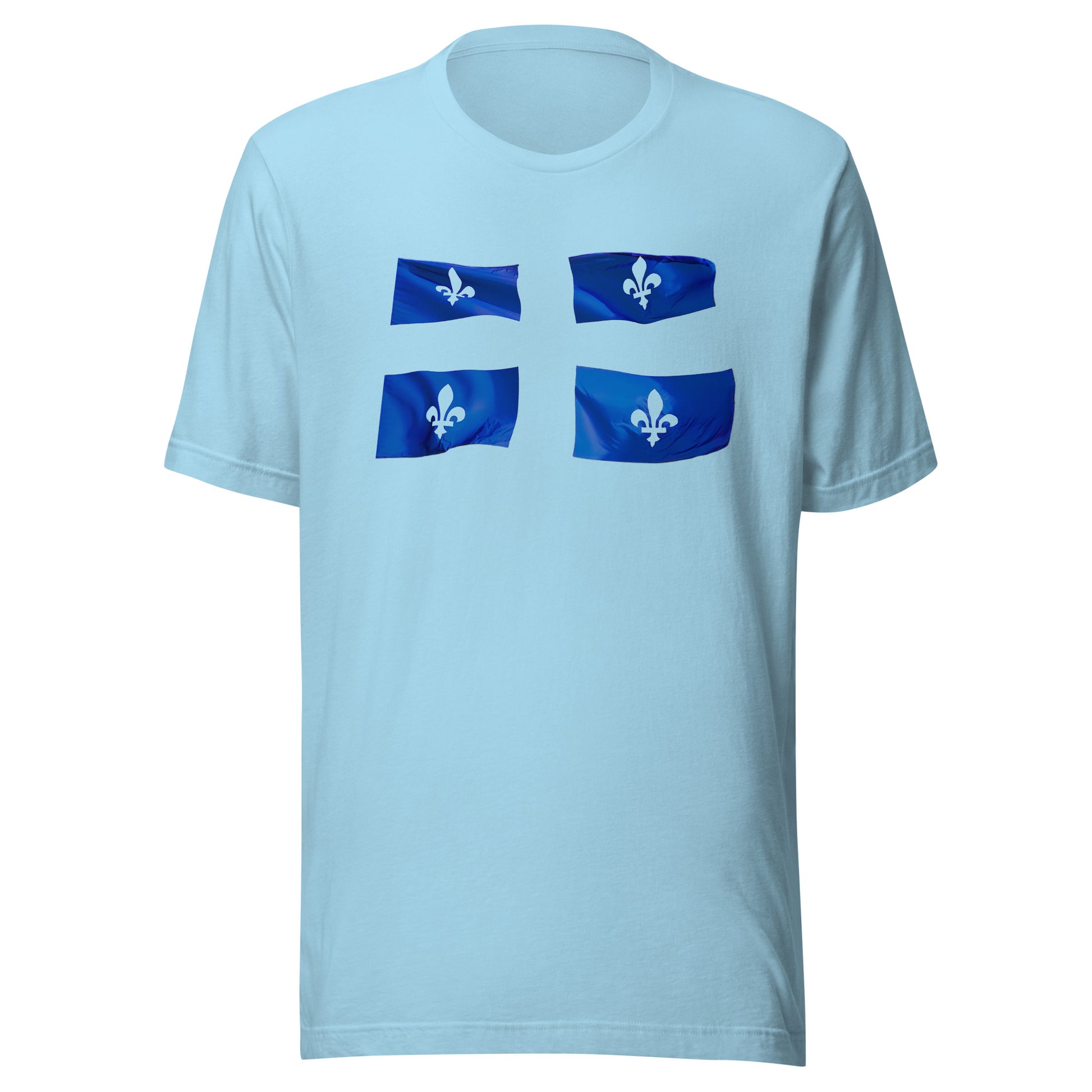 T-shirt québécois "le drapeau" unisexe adulte - bleu