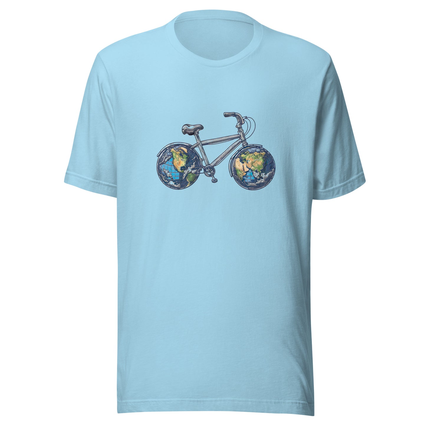 T-shirt québécois "Bicyclette" unisexe adulte - bleu