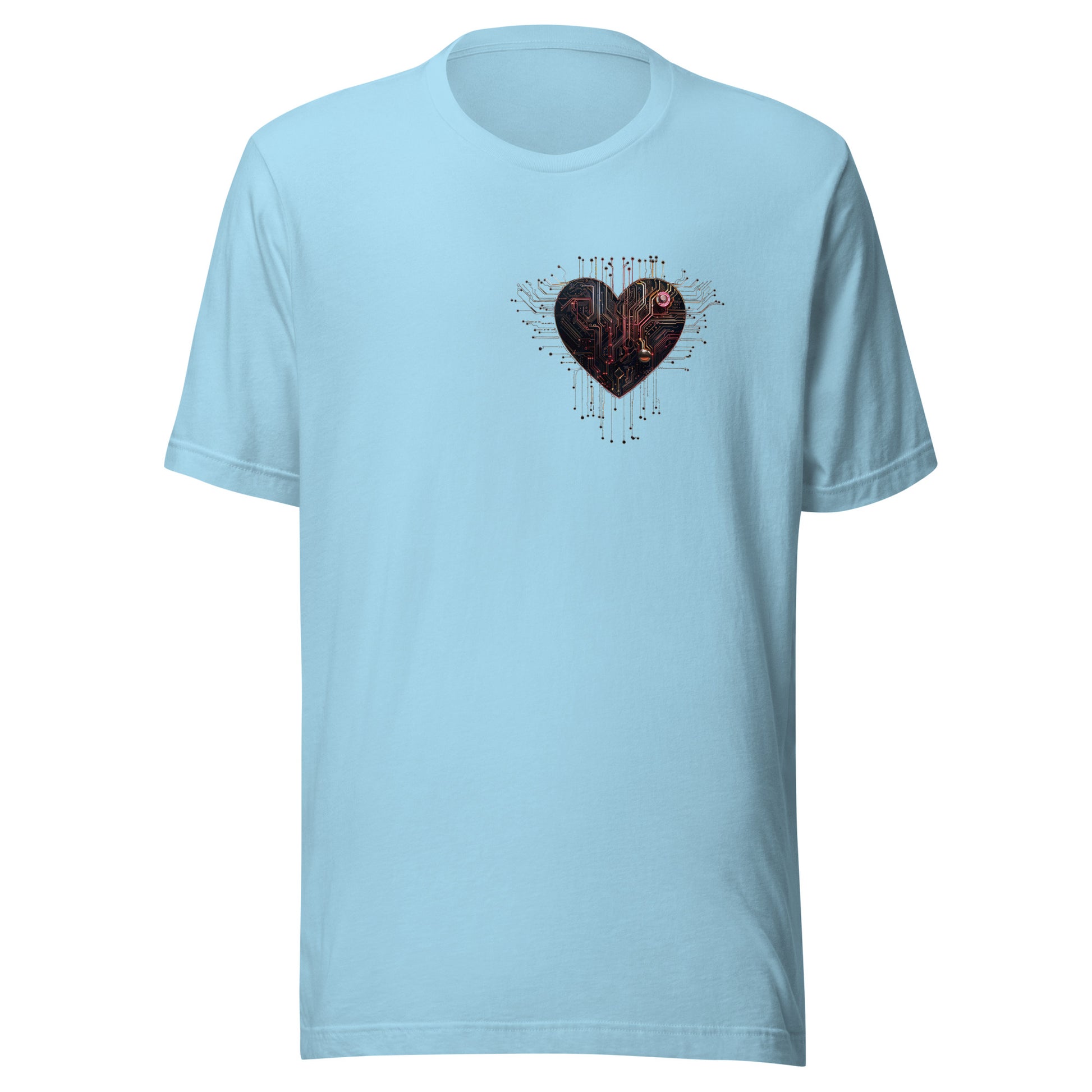 T-shirt québécois "Coeur" unisexe adulte - bleu ciel