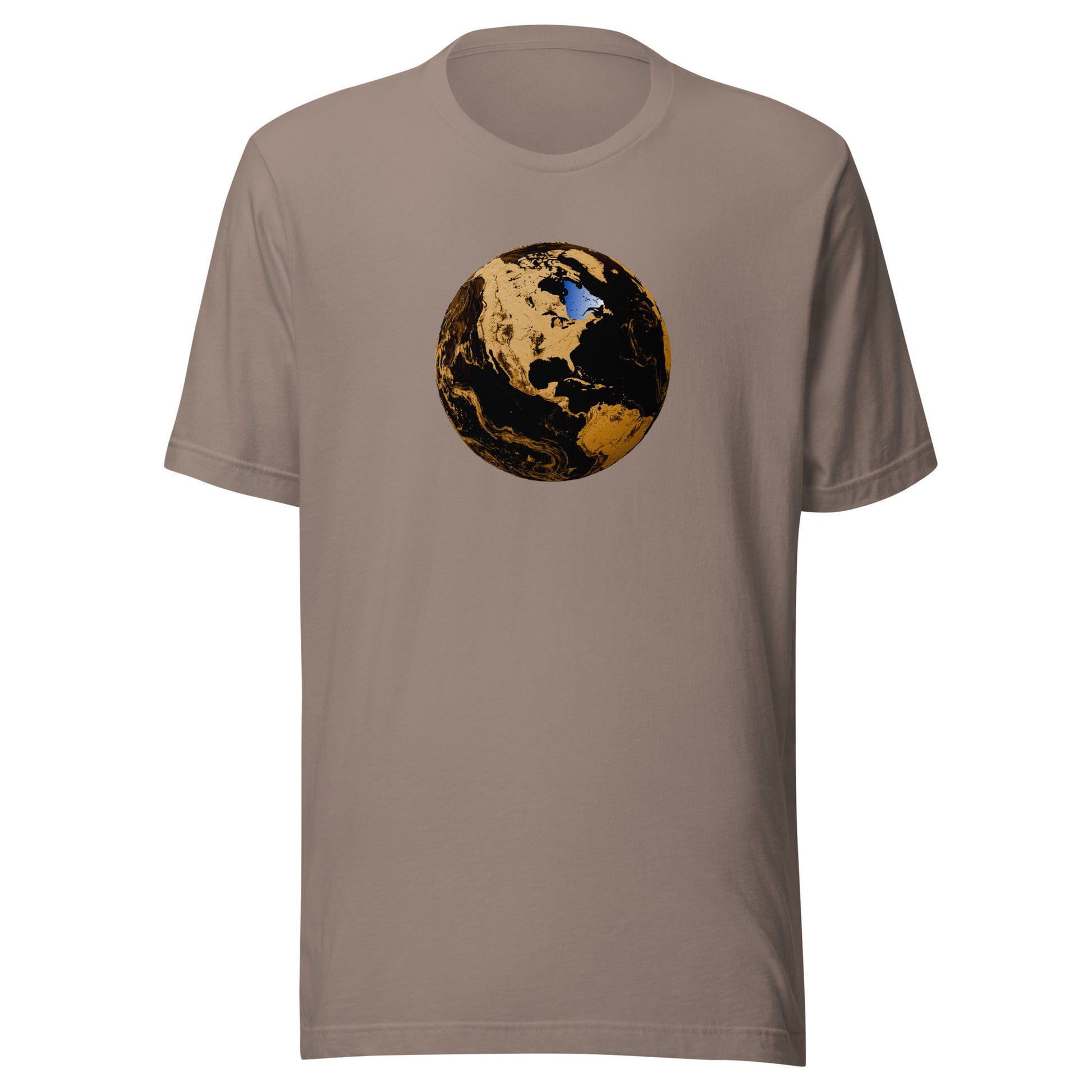 T-shirt québécois "Globe" unisexe adulte - galet