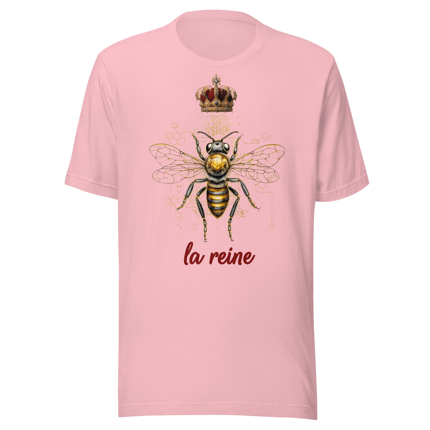 T-shirt québécois "La Reine" unisexe adulte - rose