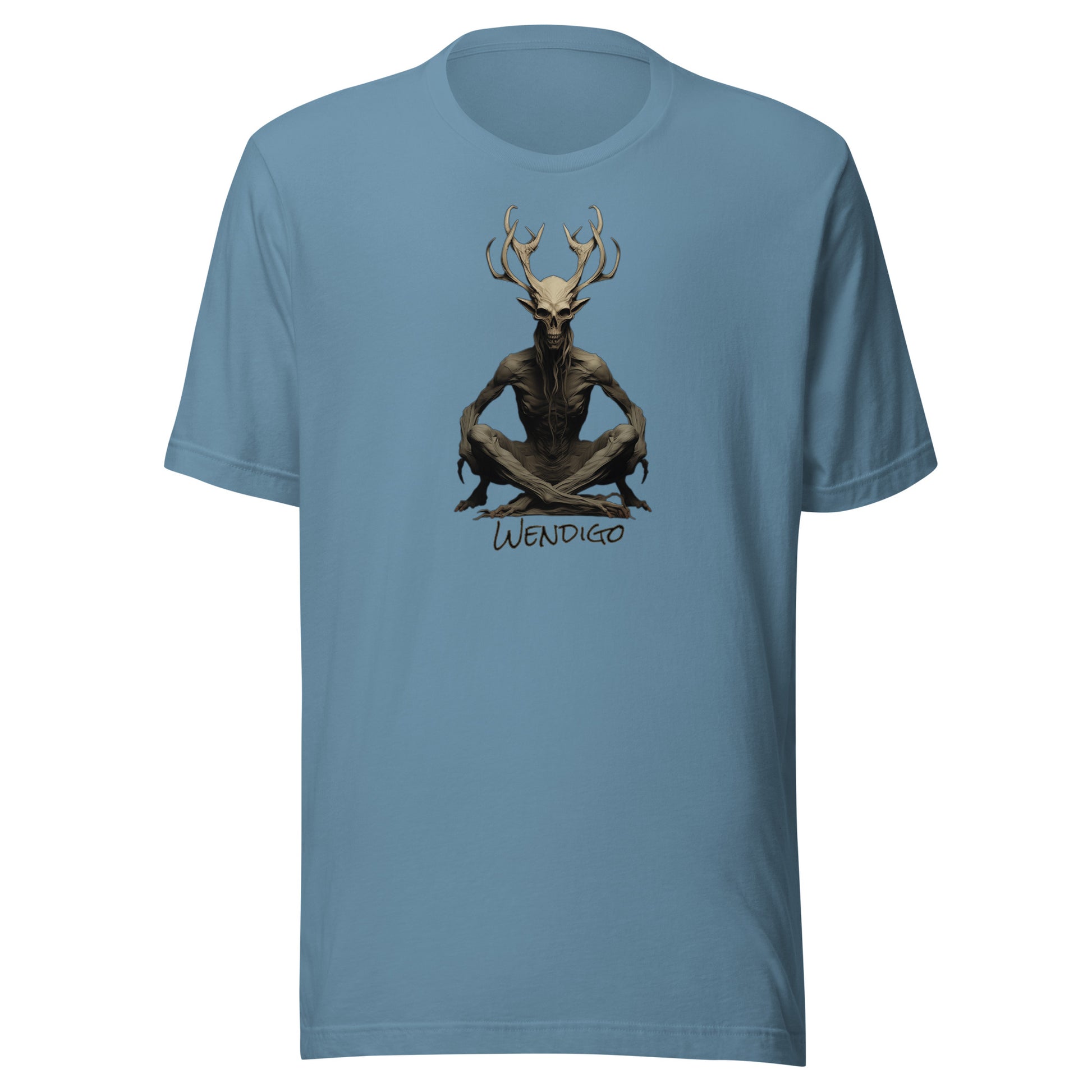 T-shirt québécois "Wendigo" unisexe adulte - bleu