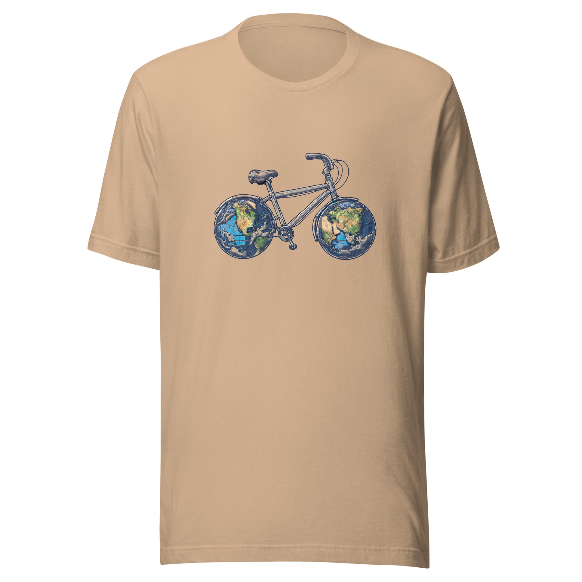 T-shirt québécois "Bicyclette" unisexe adulte - beige