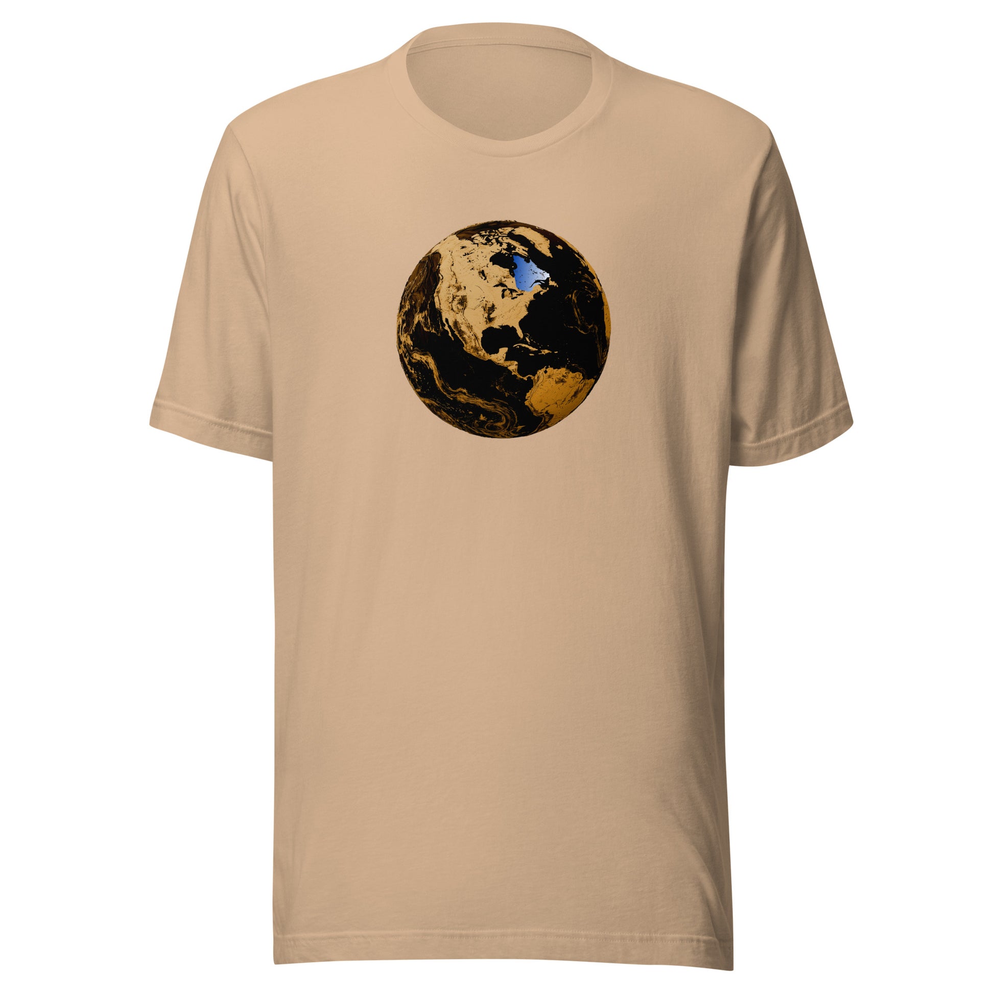 T-shirt québécois "Globe" unisexe adulte - beige