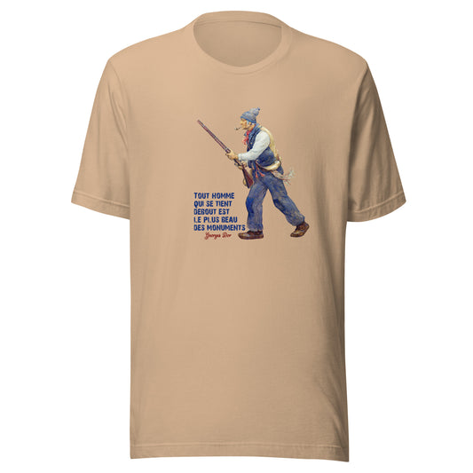 T-shirt québécois "le vieux Patriote" unisexe adulte - beige