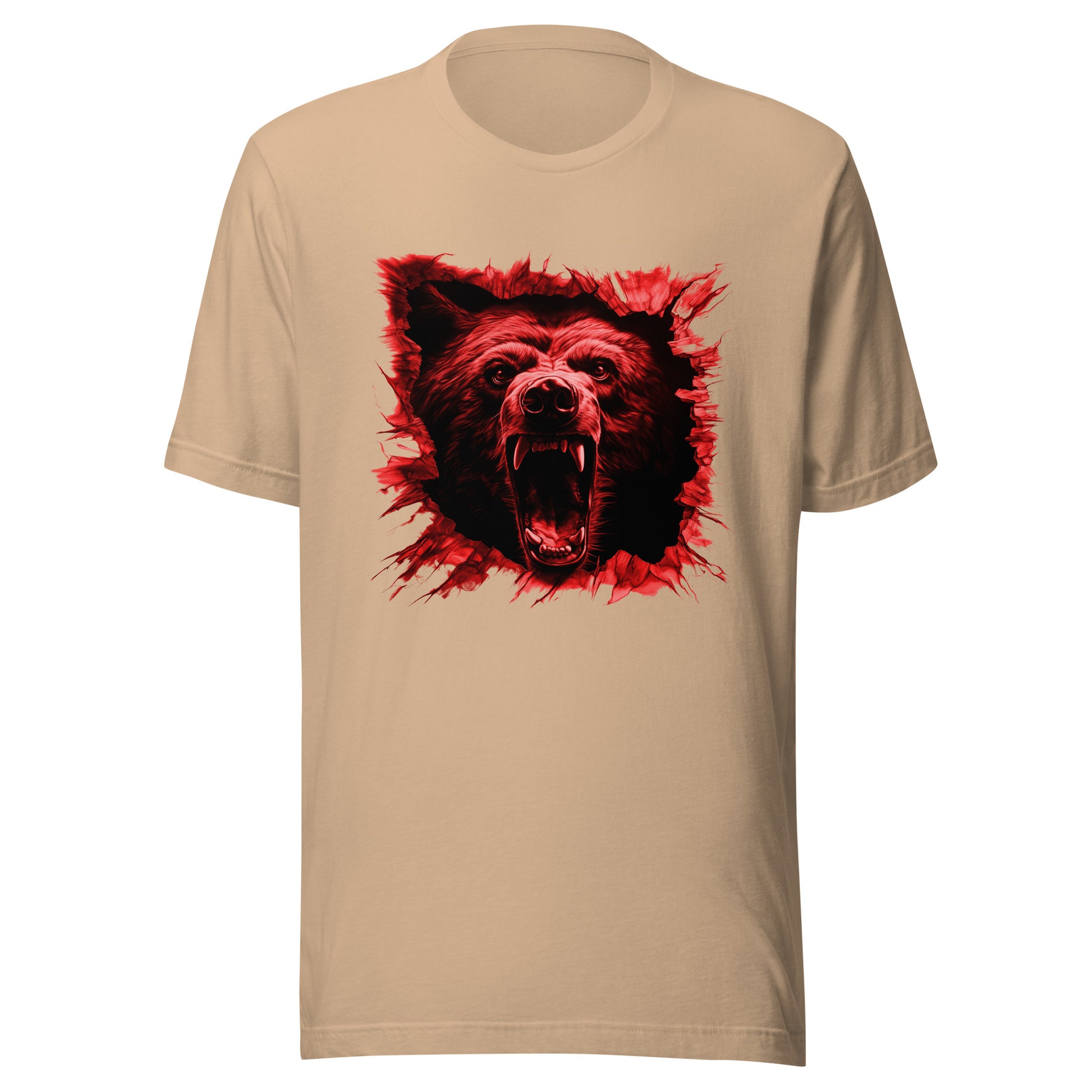 T-shirt québécois "l'ours" unisexe adulte - beige