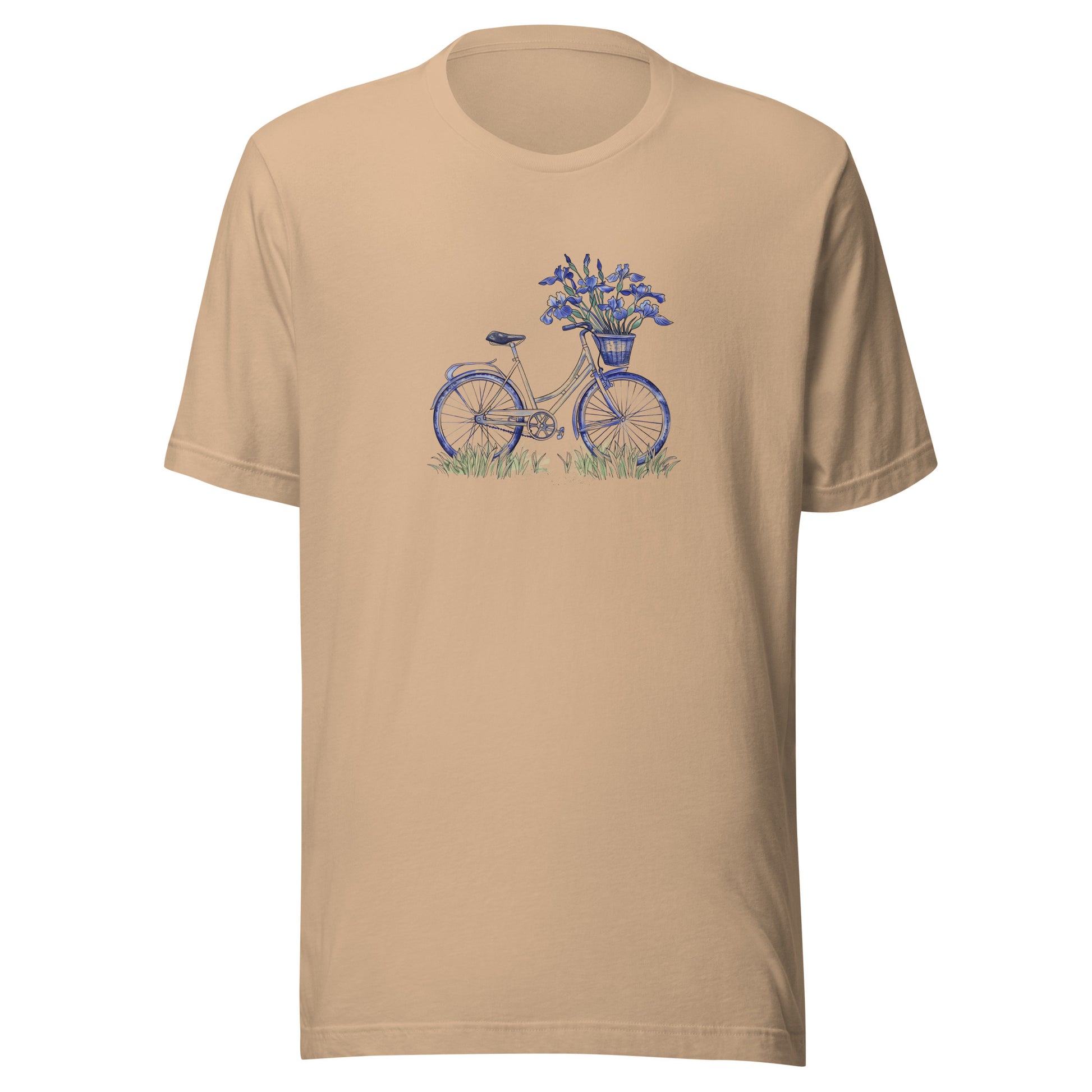 T-shirt québécois "Cueillette d'iris" unisexe adulte - beige