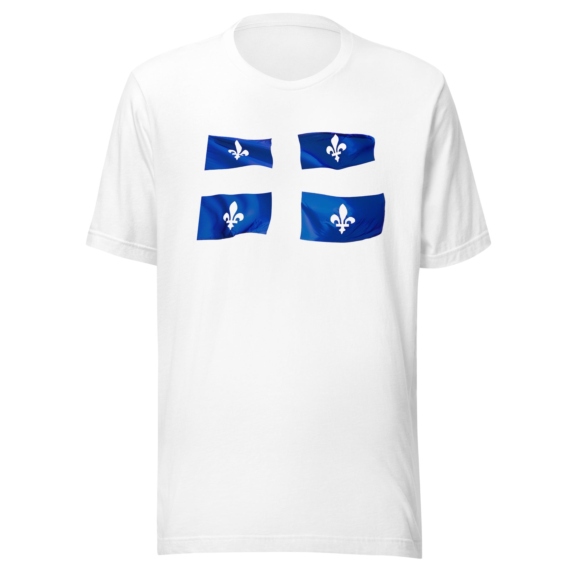 T-shirt québécois "le drapeau" unisexe adulte - blanc