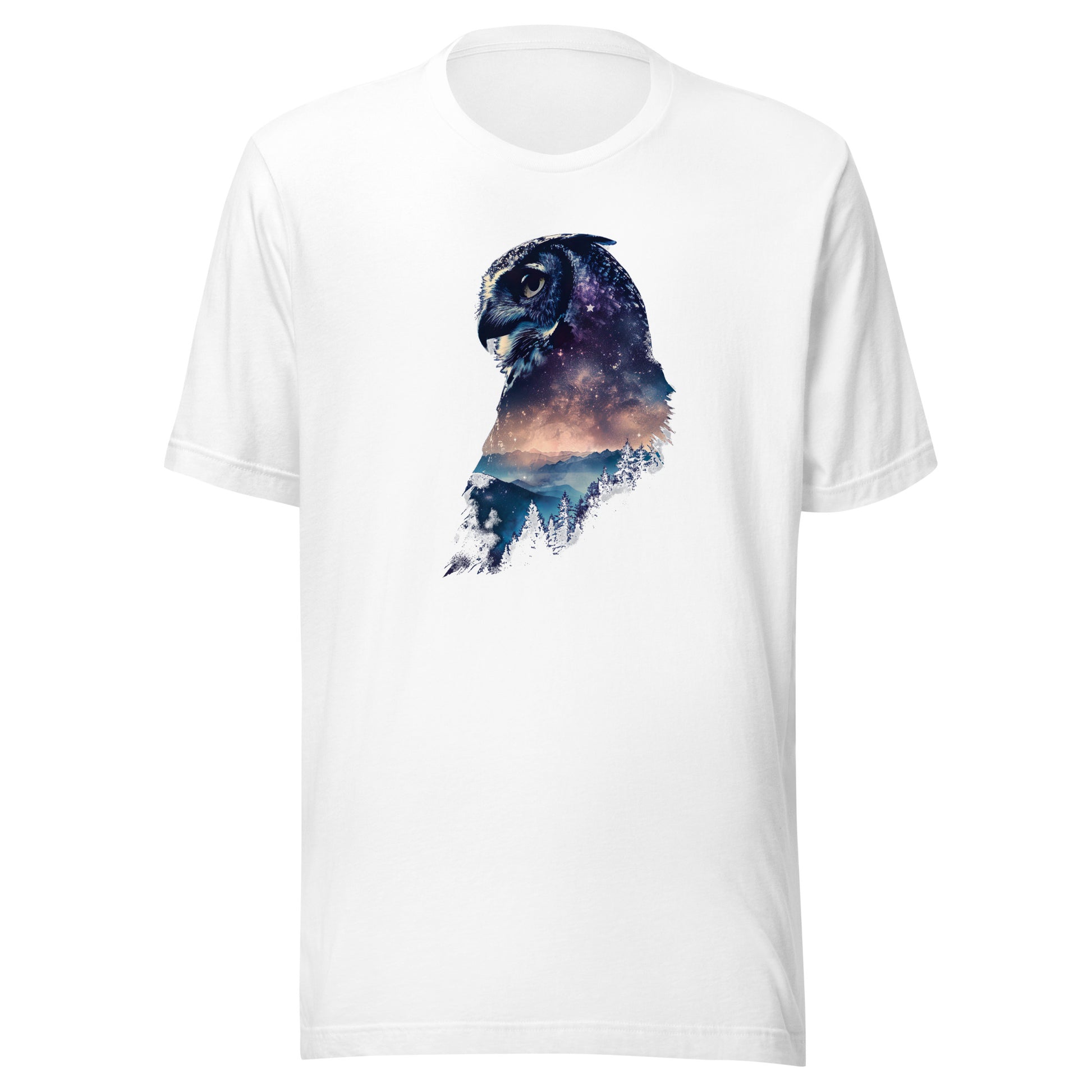 T-shirt québécois "hibou nocturne" unisexe adulte - blanc