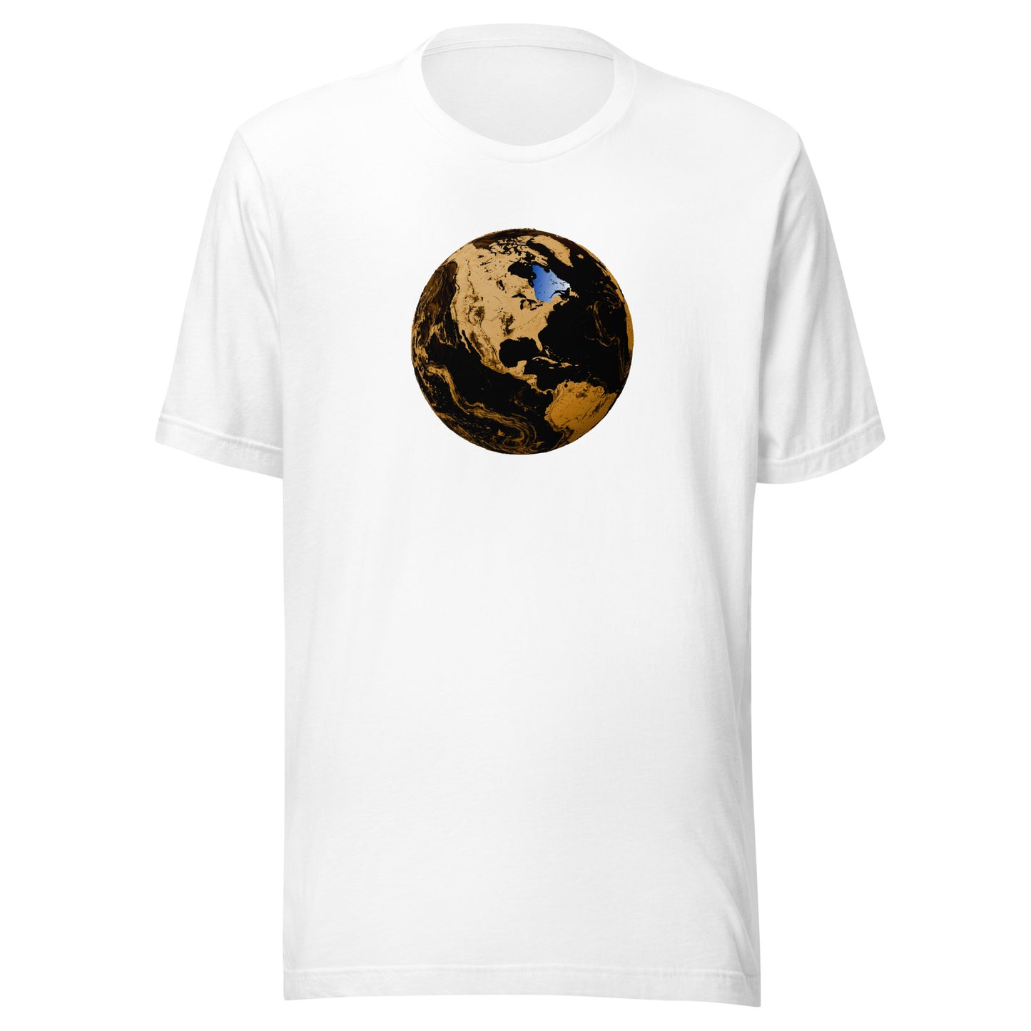 T-shirt québécois "Globe" unisexe adulte - blanc