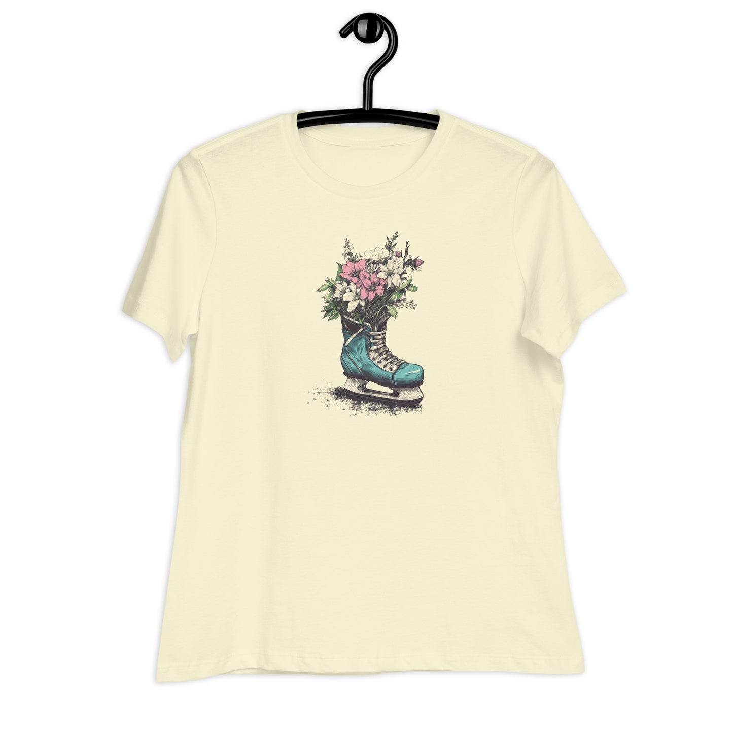 T-shirt pour Femme "patin avec fleurs"