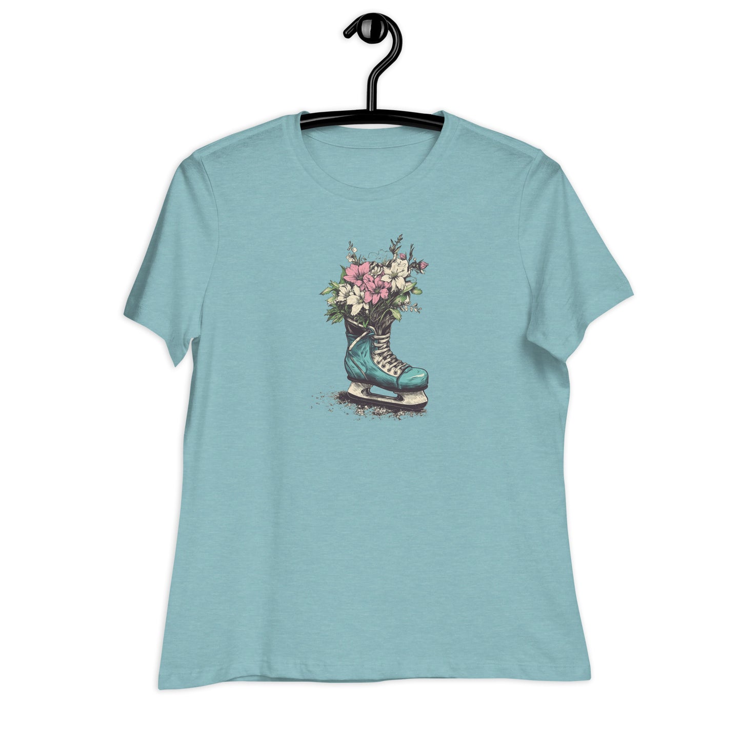 T-shirt pour Femme "patin avec fleurs"