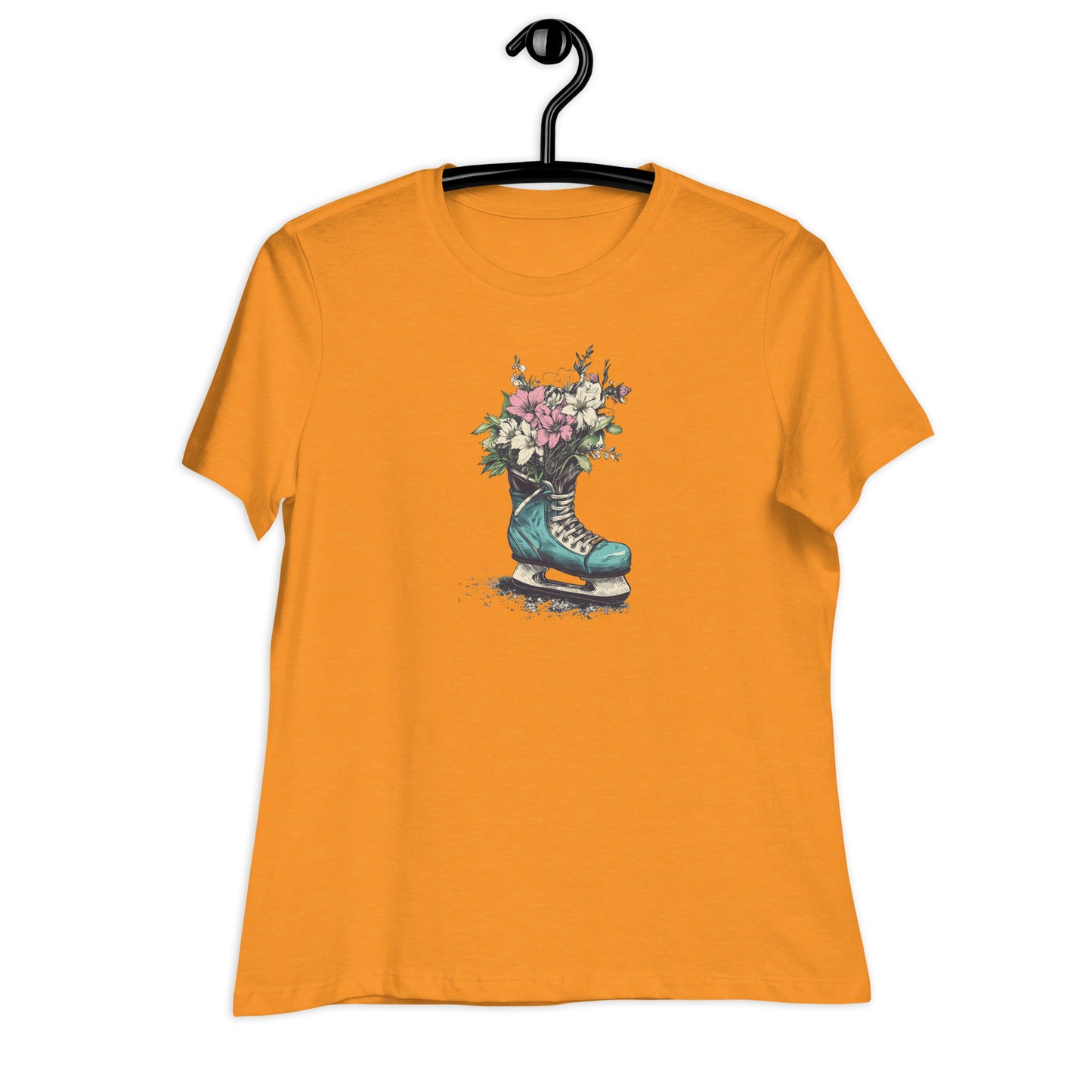 T-shirt pour Femme "patin avec fleurs"