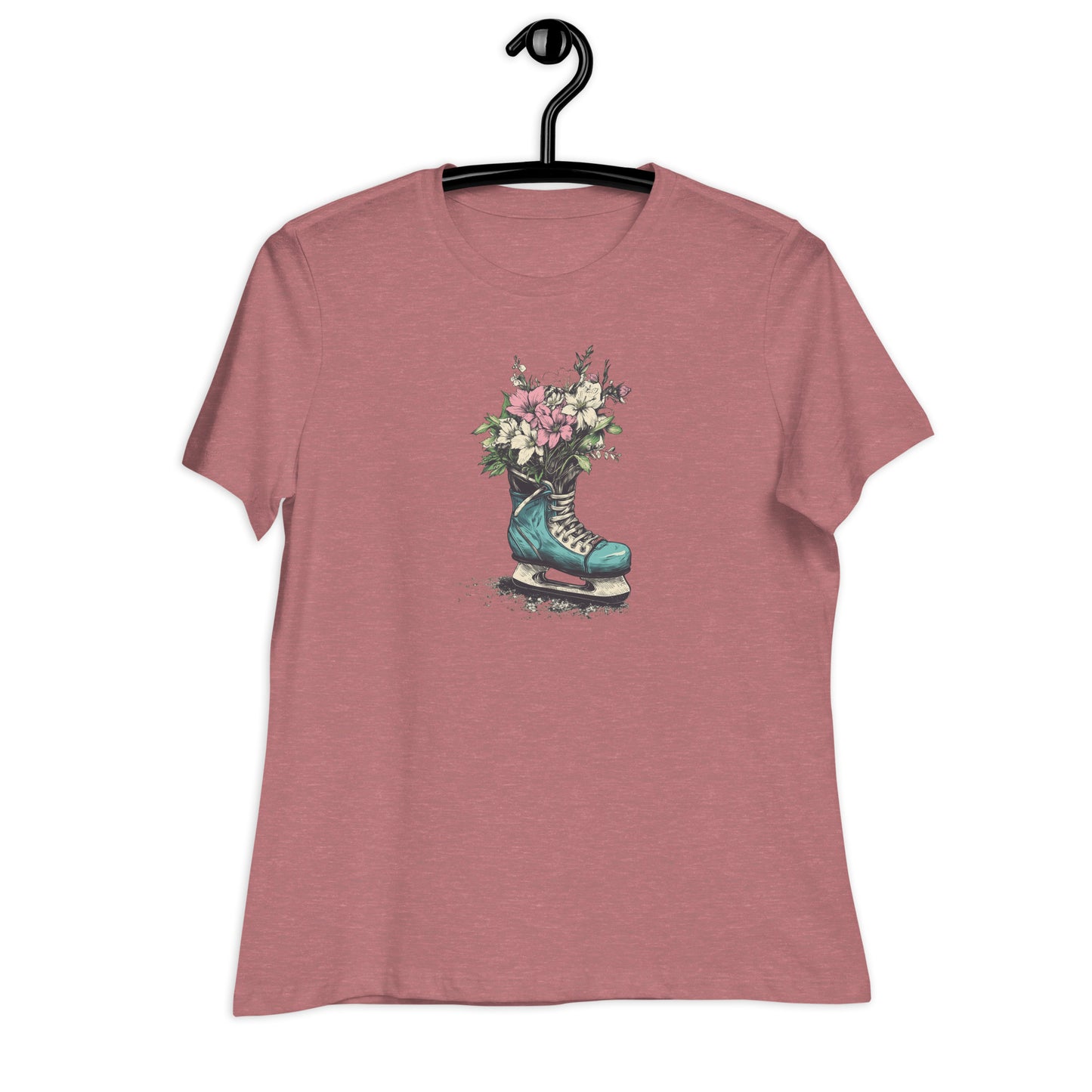 T-shirt pour Femme "patin avec fleurs"