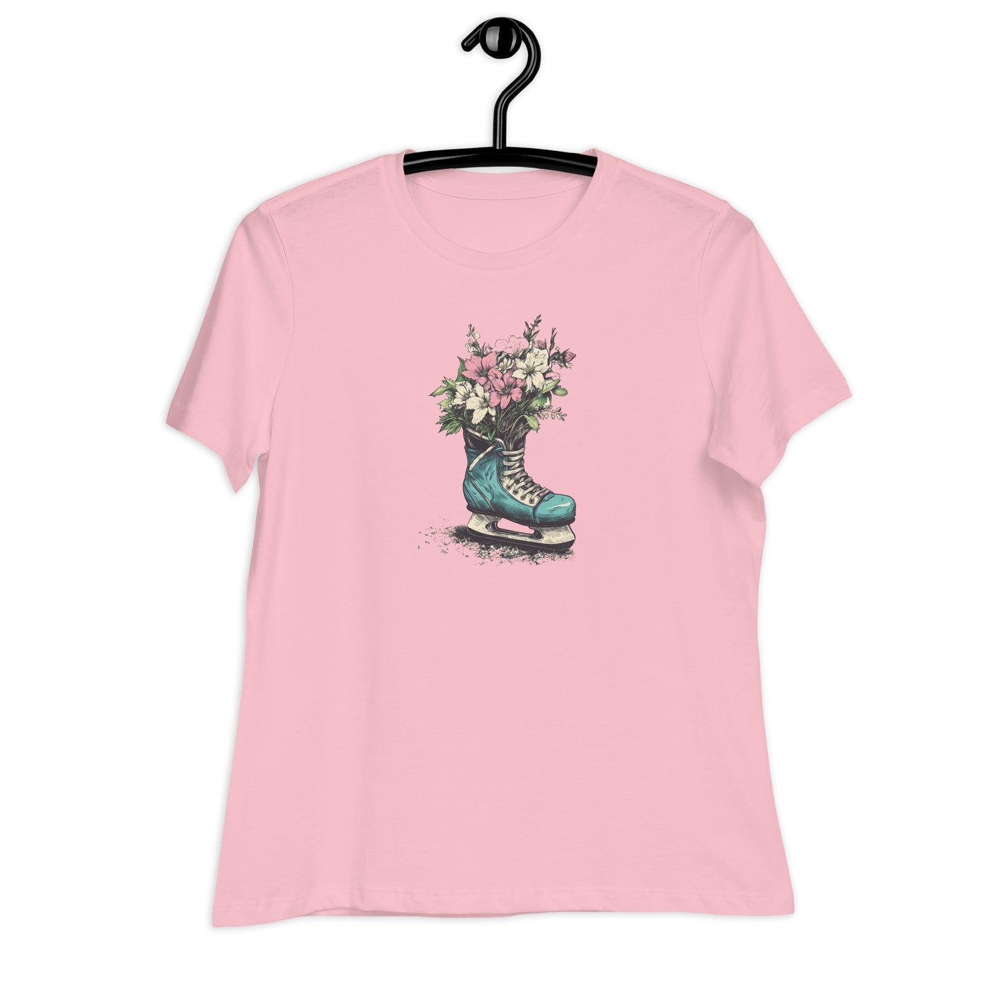 T-shirt pour Femme "patin avec fleurs"