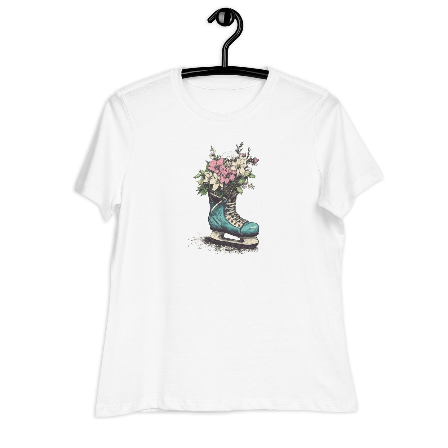 T-shirt pour Femme "patin avec fleurs"