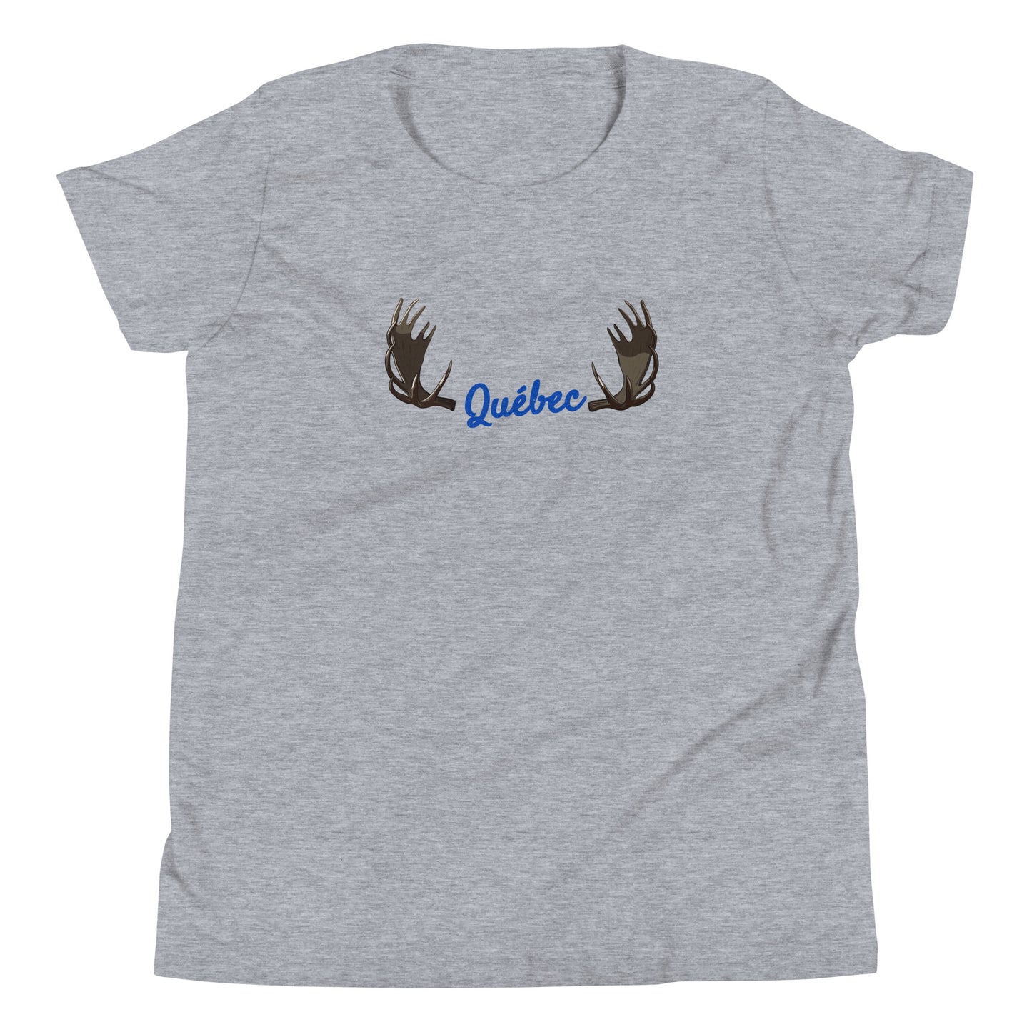 T-shirt québécois "Québec avec panache" pour jeune - gris