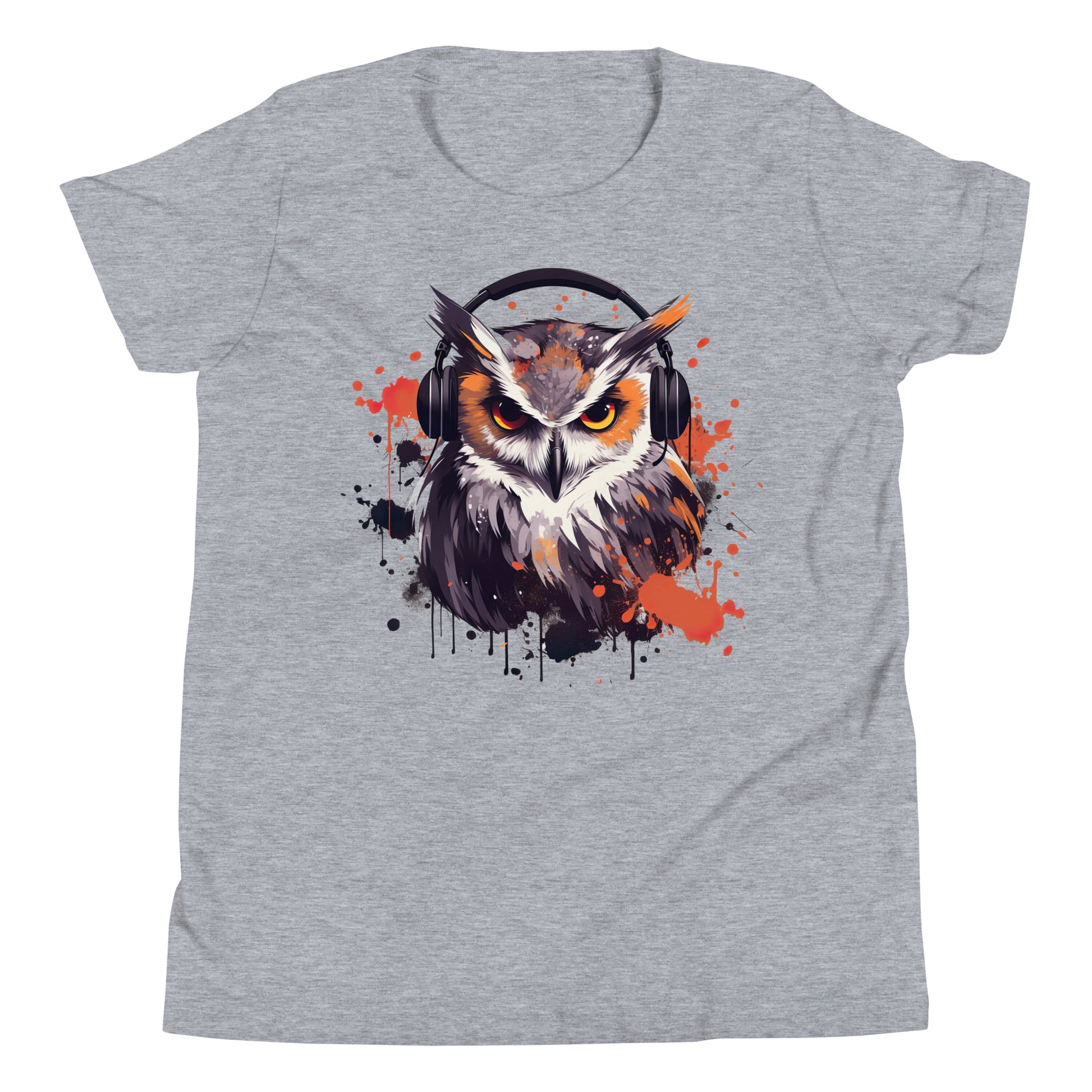 T-shirt québécois "hibou cool" pour jeune - gris