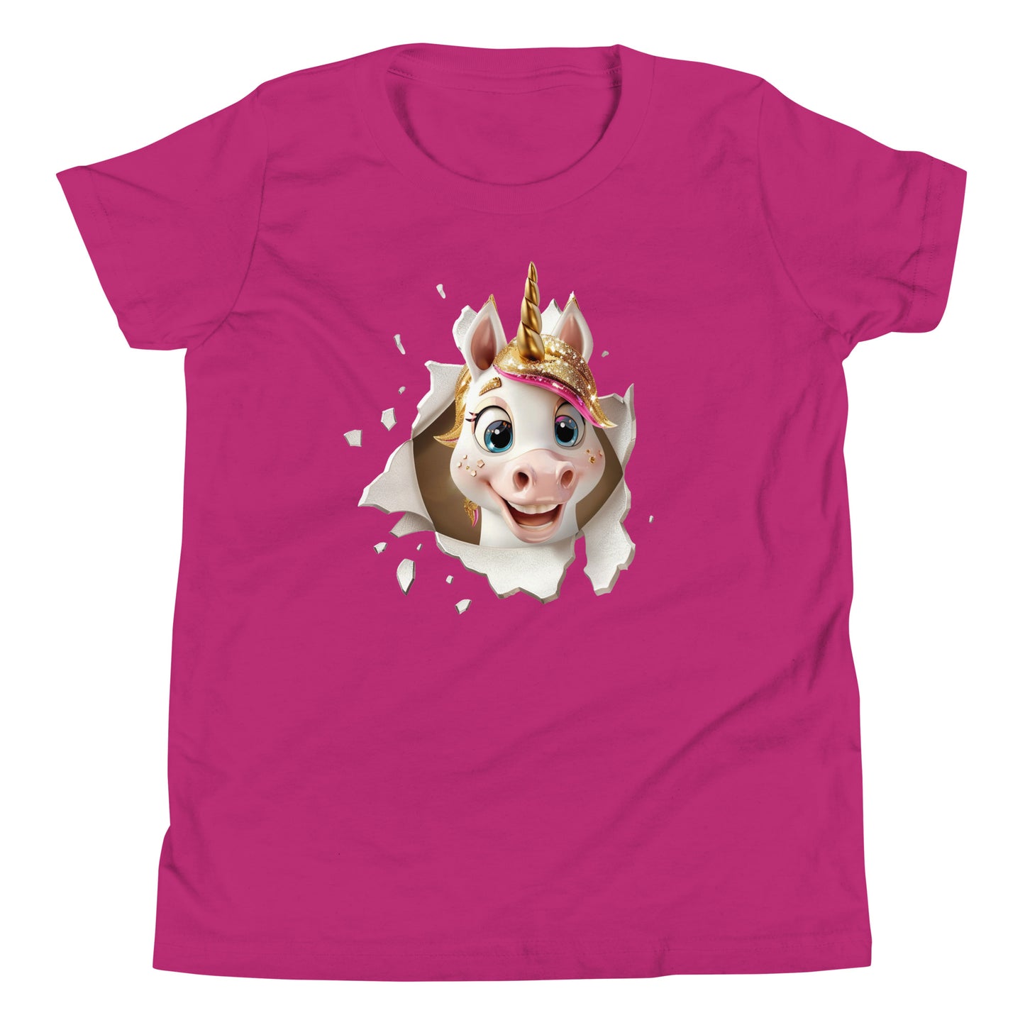 T-shirt québécois "Licorne" pour jeune - rose