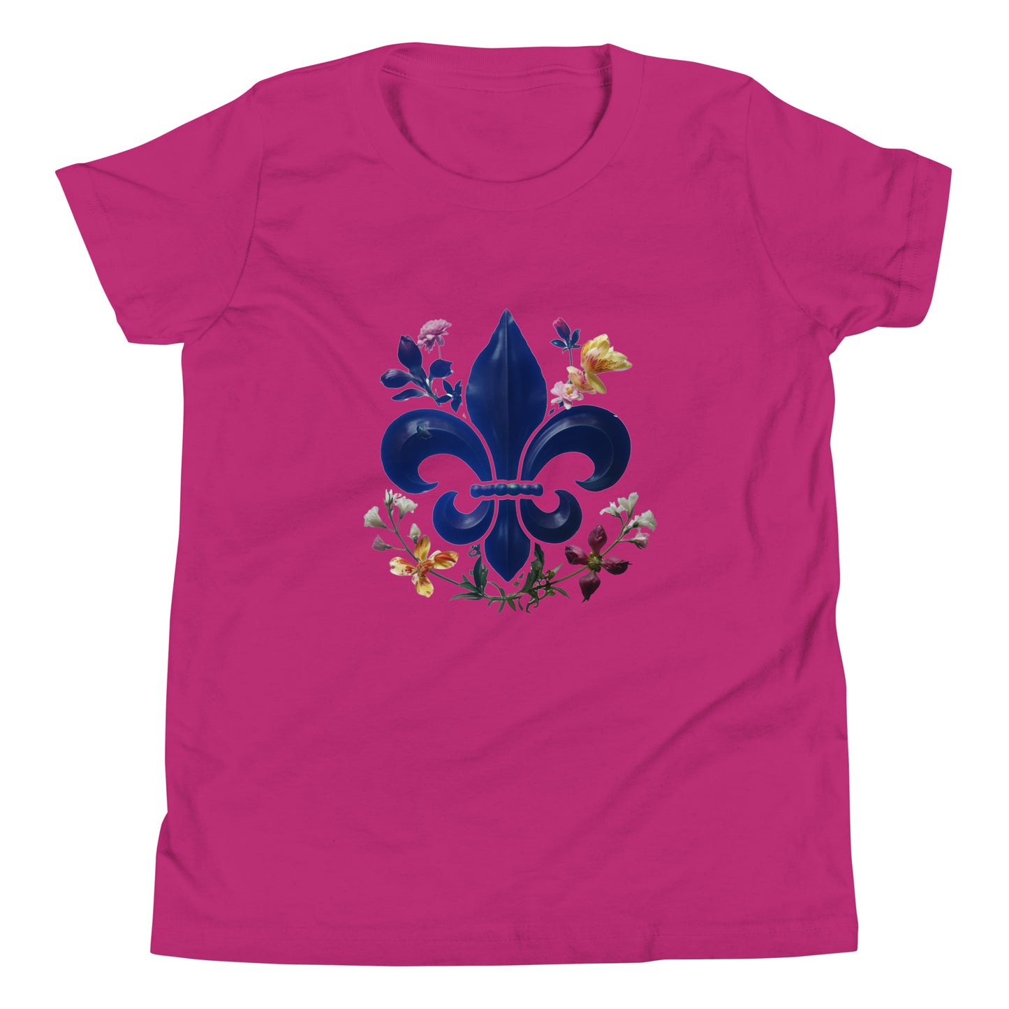 T-shirt québécois "fleur-de-lys" pour jeune - rose