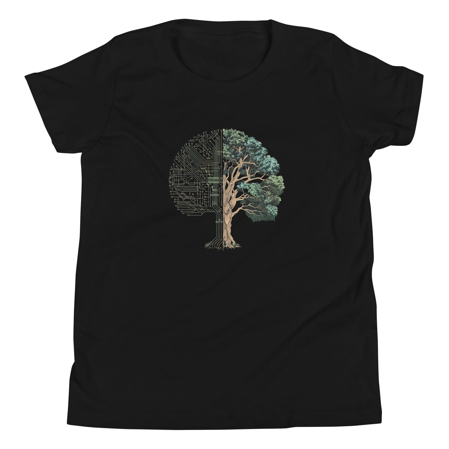 T-shirt québécois "circuit arboricole" pour jeune - noir