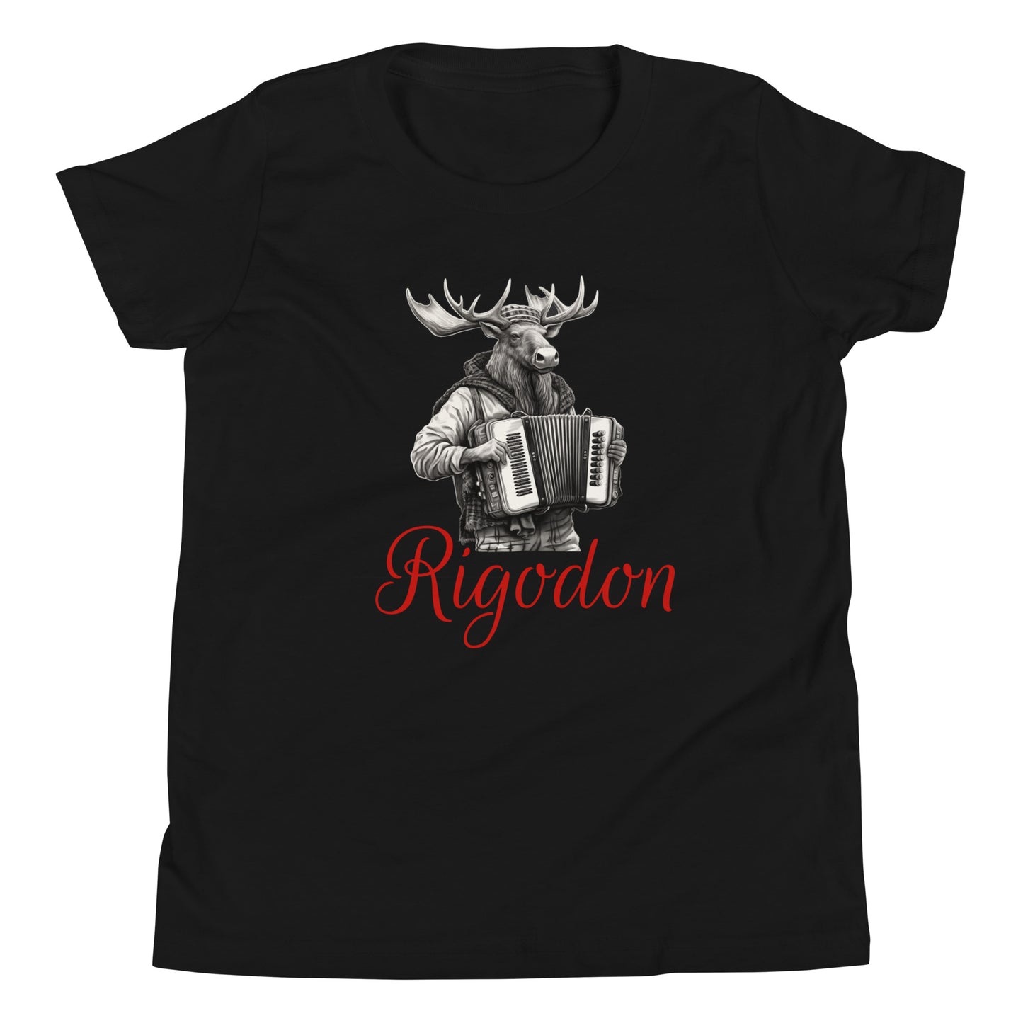 T-shirt québécois "Rigodon" pour jeune - noir