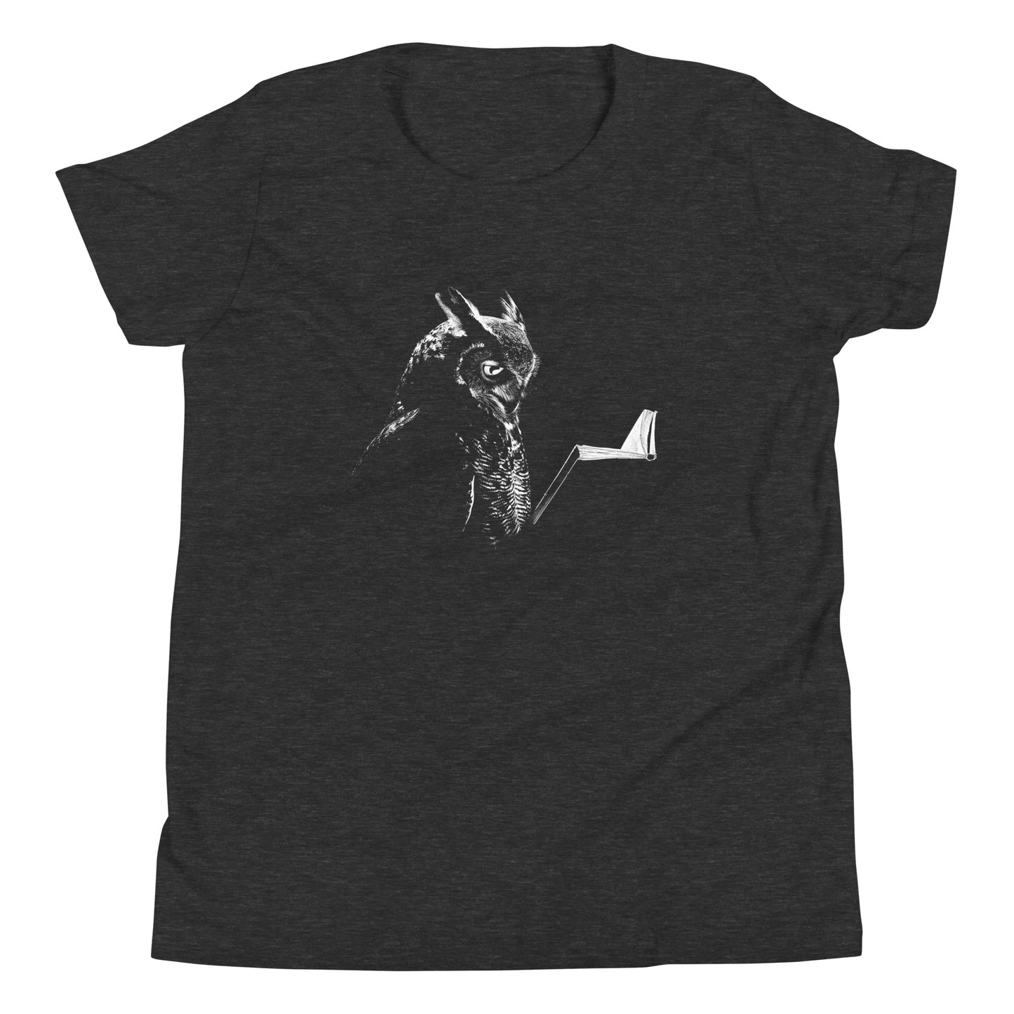 T-shirt québécois "hibou intello" pour jeune - gris