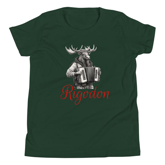 T-shirt québécois "Rigodon" pour jeune - vert foret