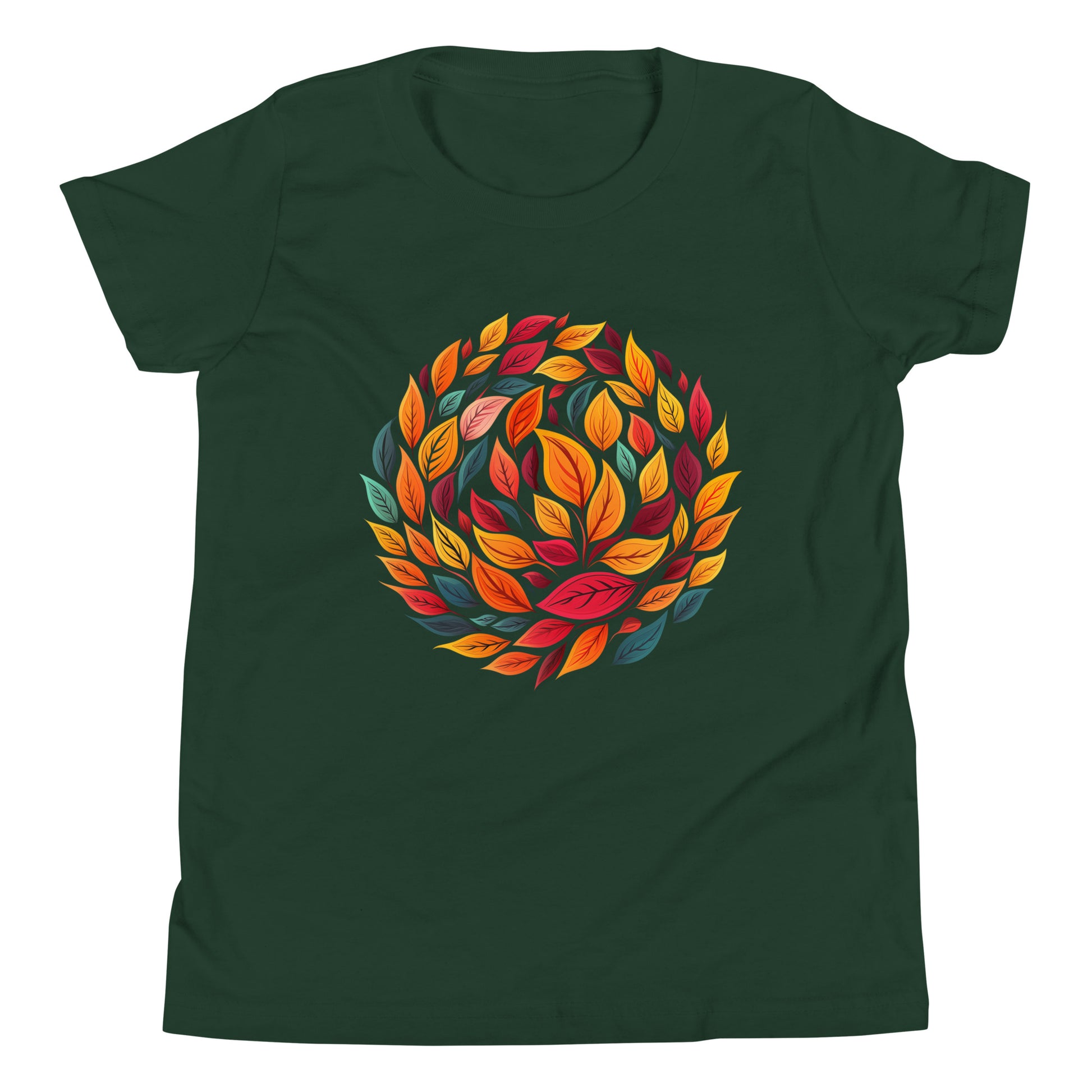 T-shirt québécois "automne" pour jeune - vert