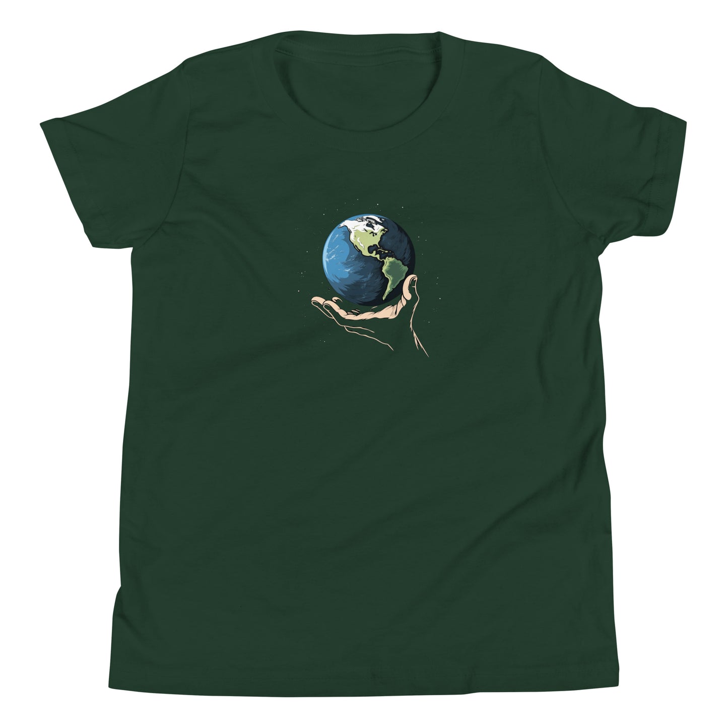 T-shirt québécois "Notre Planète" pour jeune - vert