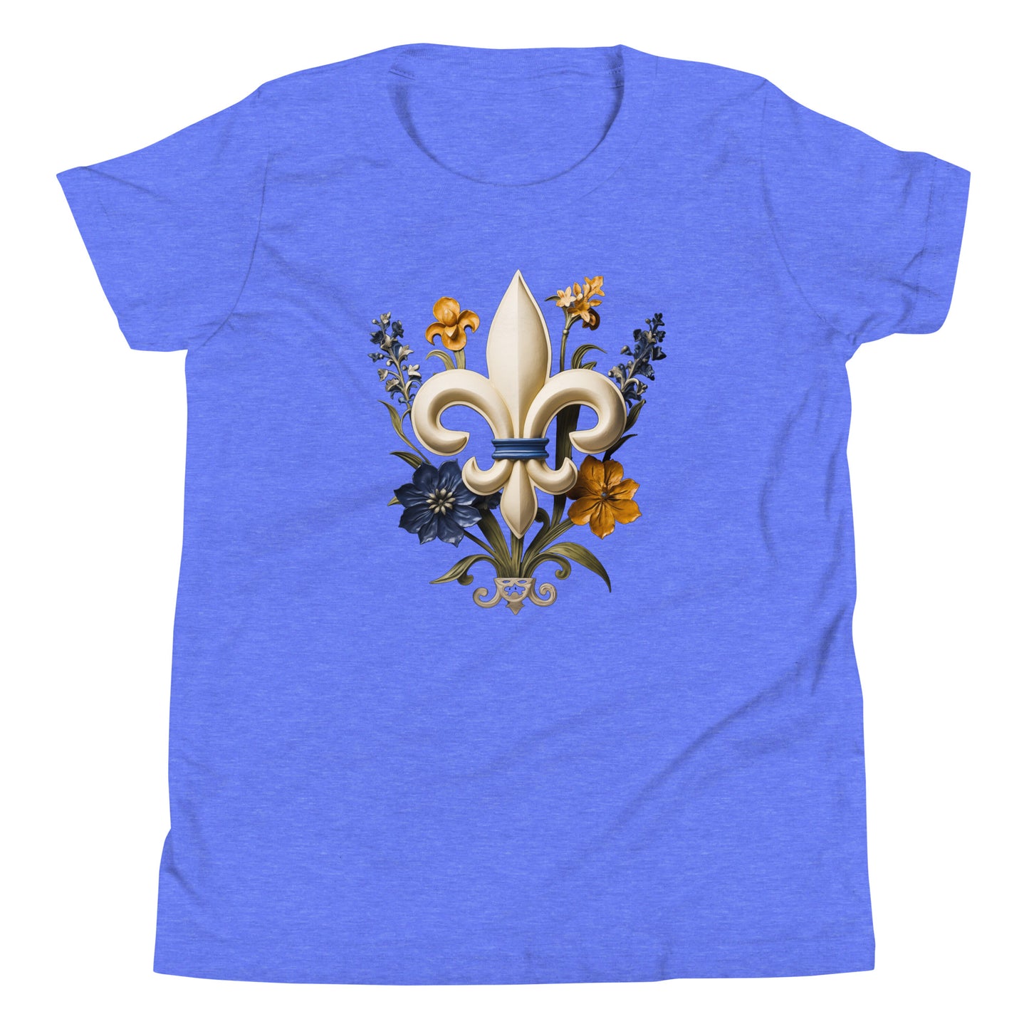 T-shirt québécois "fleurdelisé" pour jeune - bleu