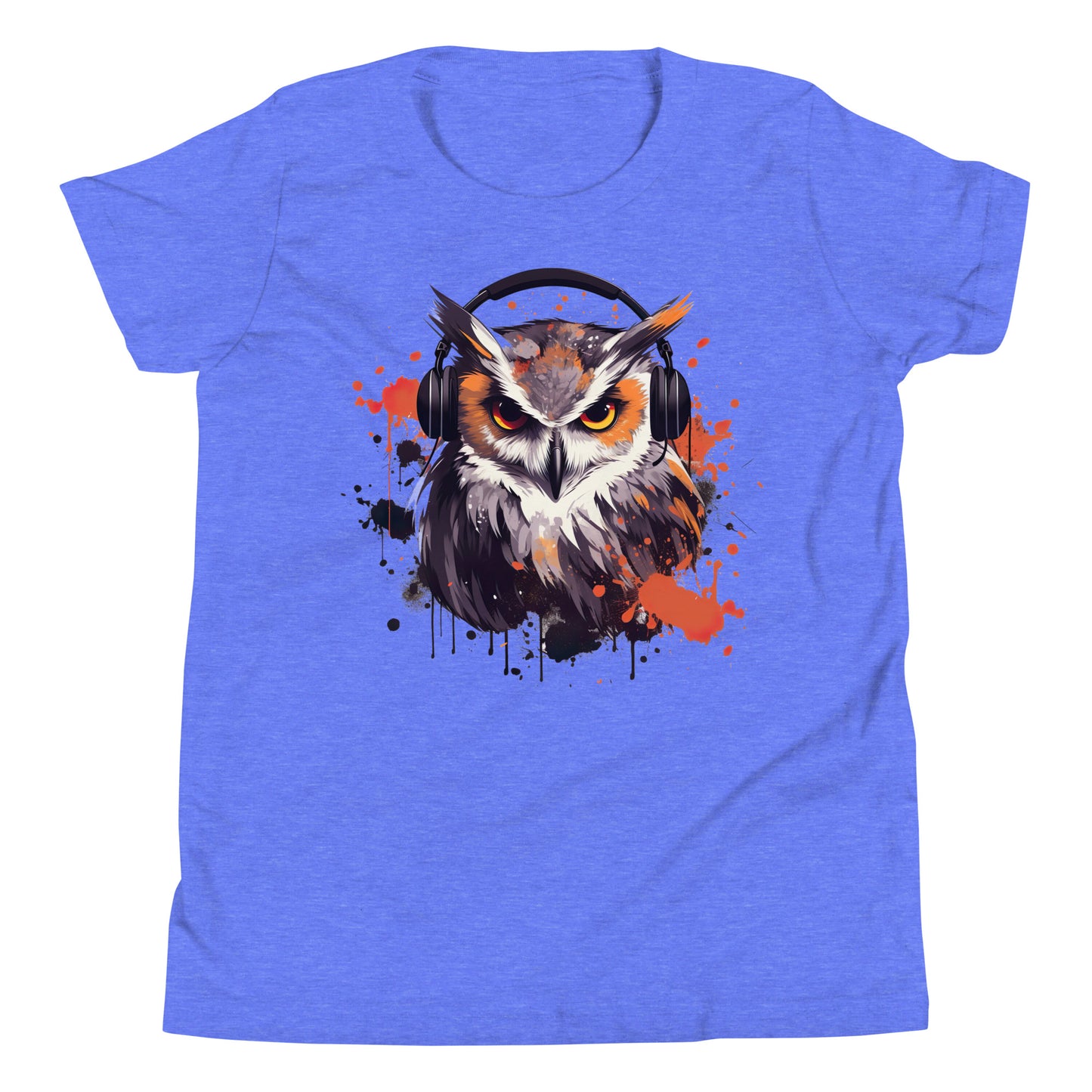 T-shirt québécois "hibou cool" pour jeune - bleu clair