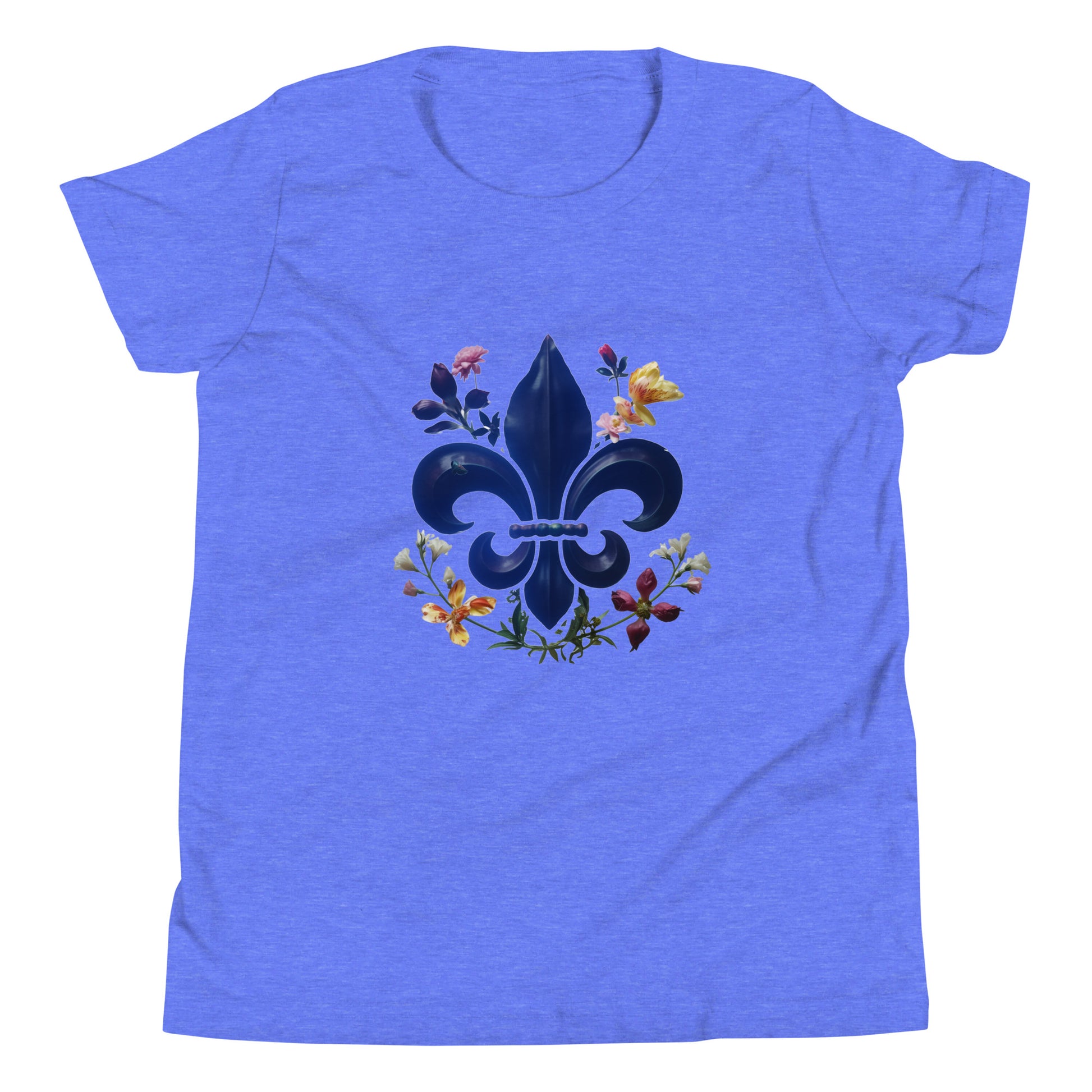 T-shirt québécois "fleur-de-lys" pour jeune - bleu