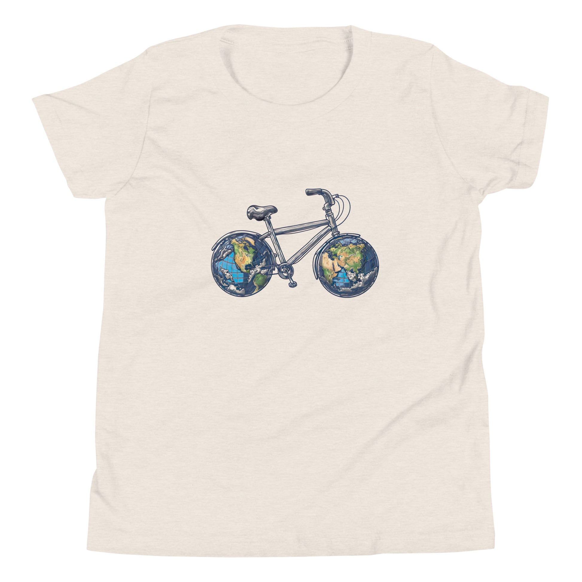 T-shirt québécois "Bicyclette" pour jeune - dust