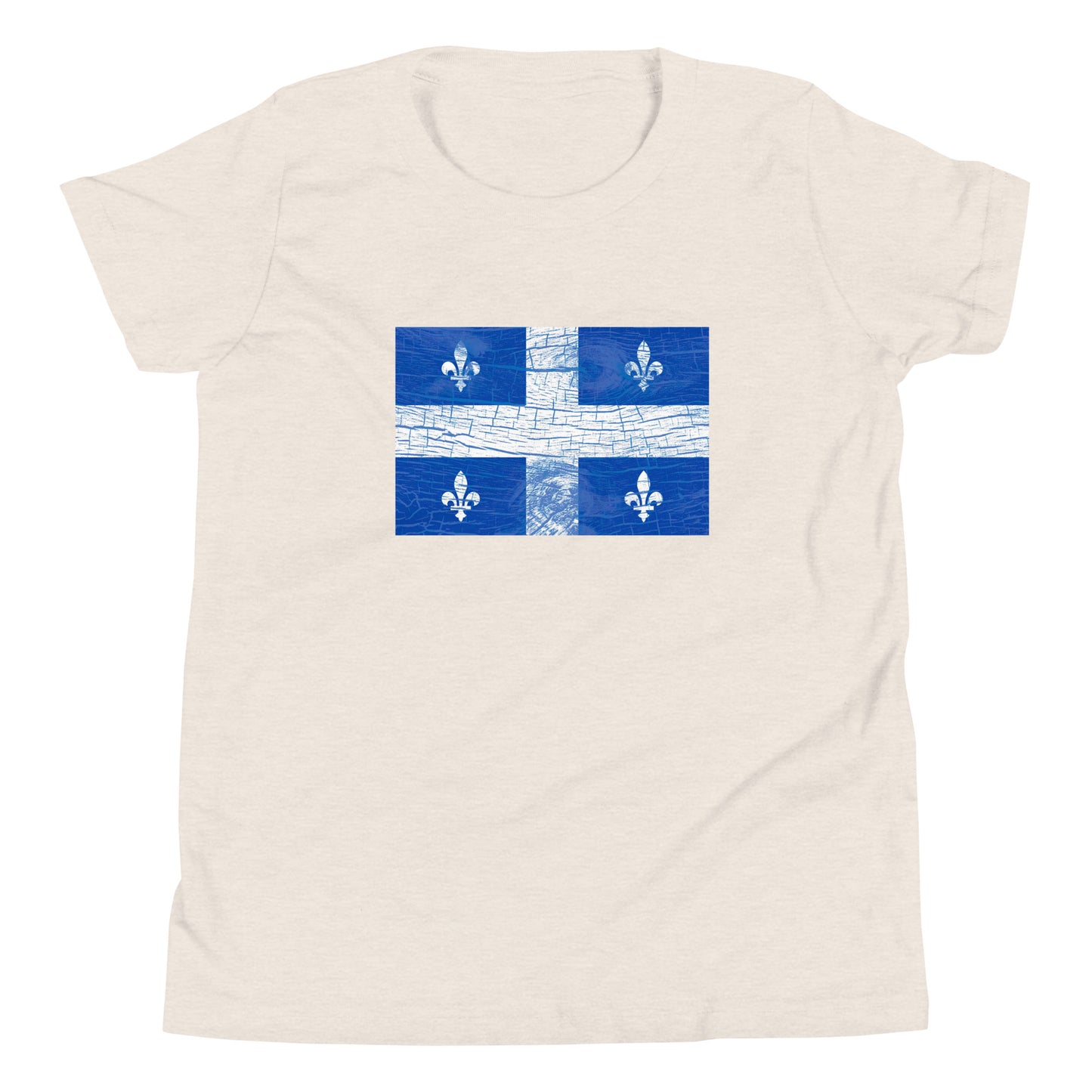 T-shirt québécois "Drapeau en bois" pour jeune - dust