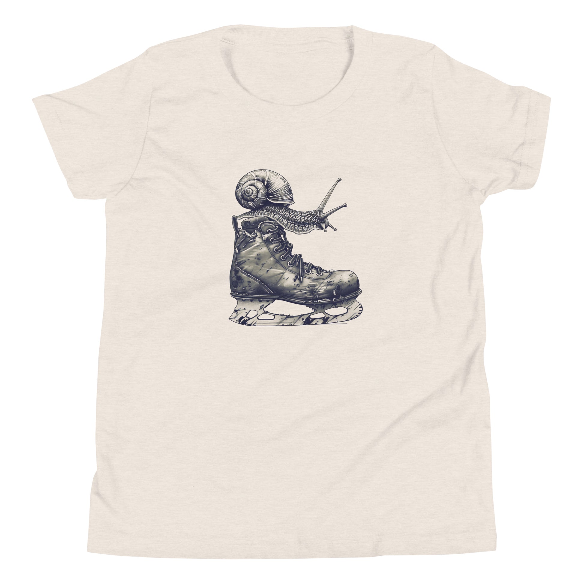 T-shirt québécois "escargot vite sur ses patins" pour jeune - dust