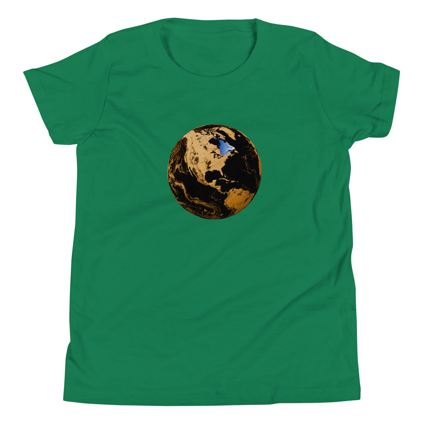 T-shirt québécois "Globe" pour jeune - vert